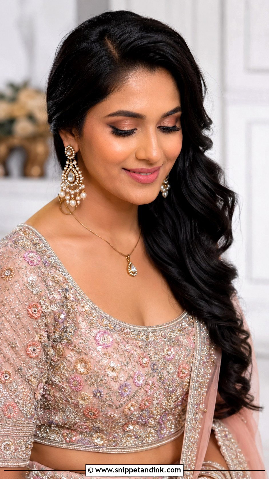 Side Swept Open Hairstyle for Bride - Snippet and Ink - 25 Open Hairstyles for Bride