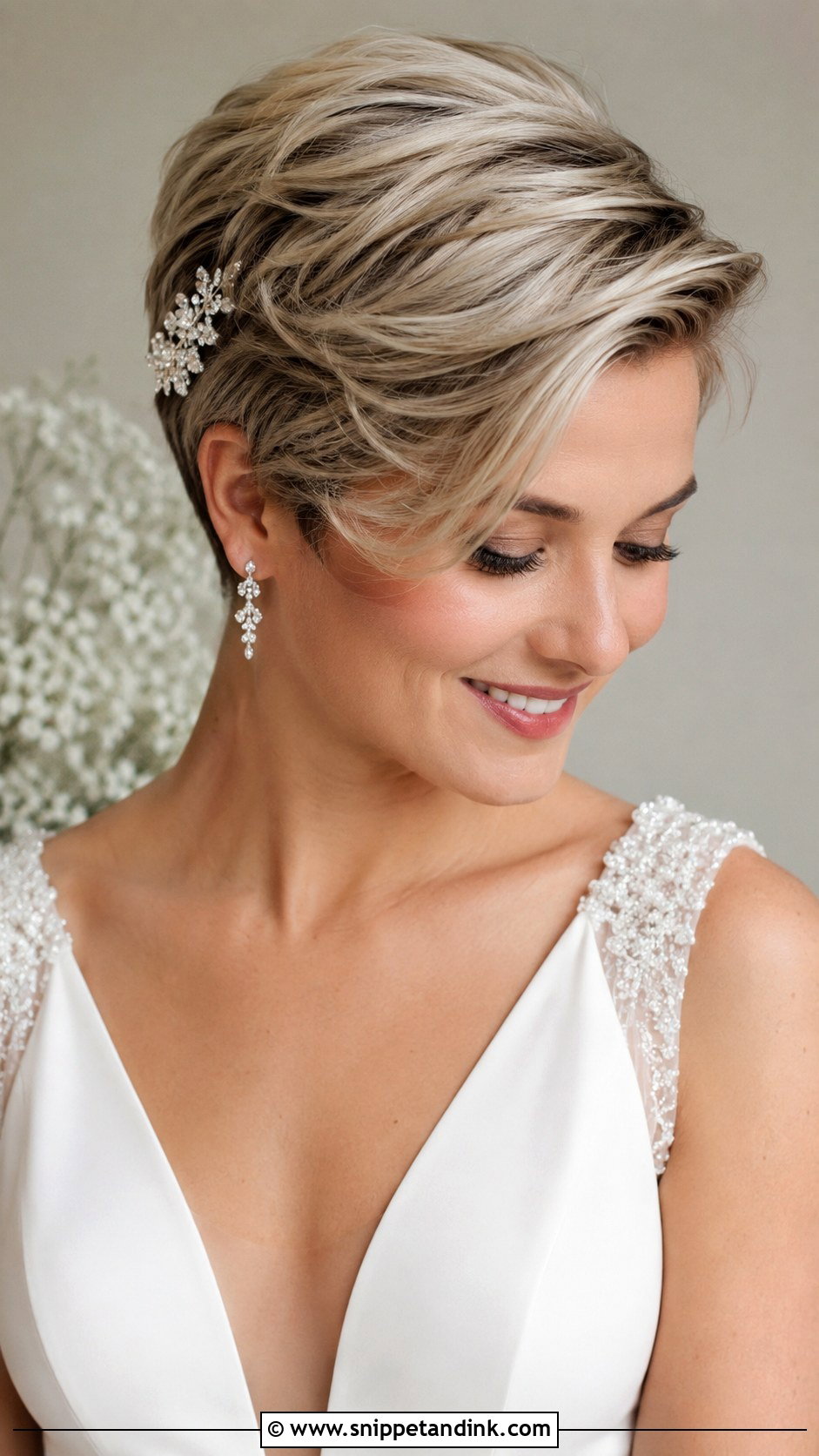 Side Swept Pixie Cut - Snippet and Ink - 20 Side Part Wedding Hairstyles