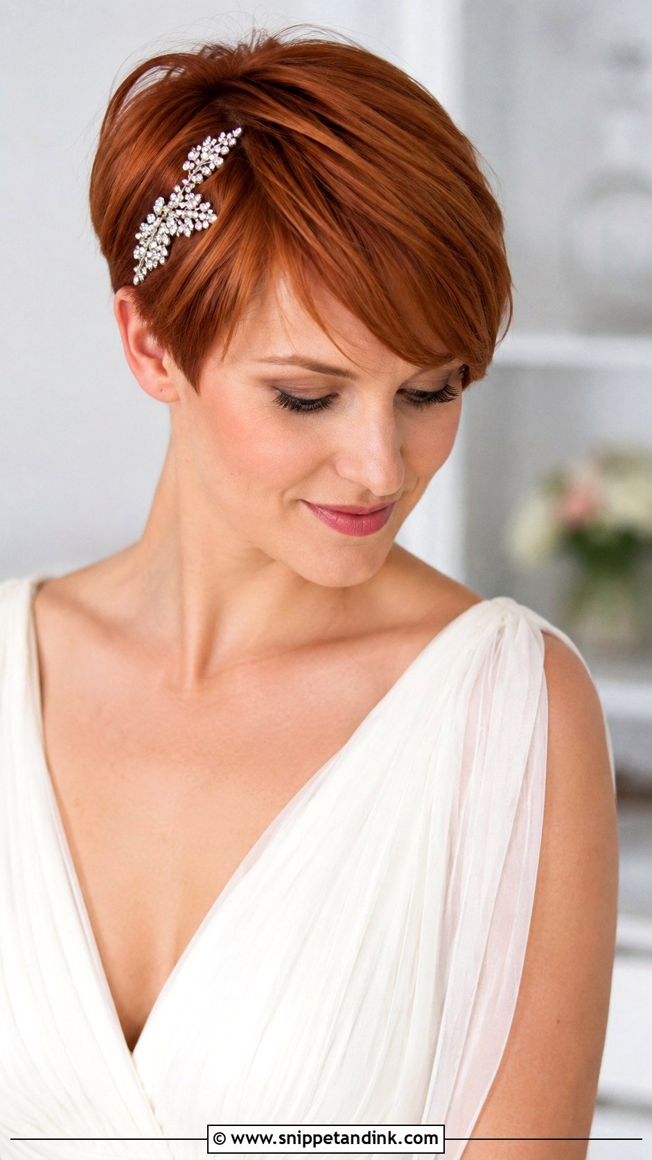 Side Swept Pixie With Fringe - Snippet and Ink - 30 Short Hairstyle Women Wedding Ideas