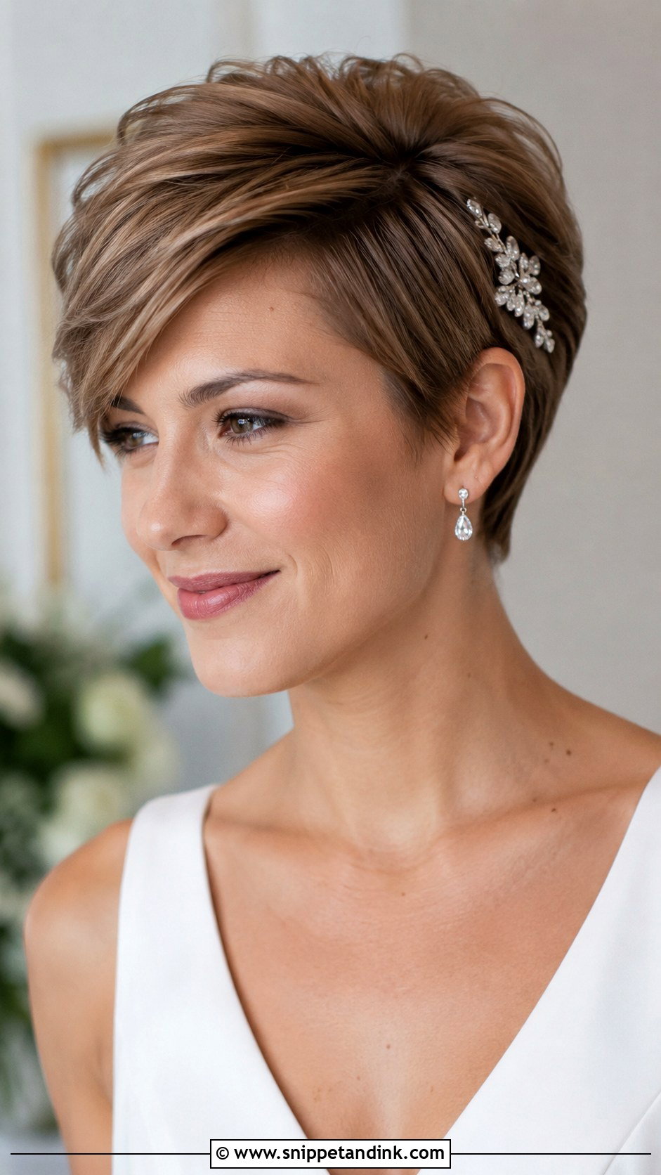 Side Swept Pixie With Volume - Snippet and Ink - 20 Side Bridal Hairstyles
