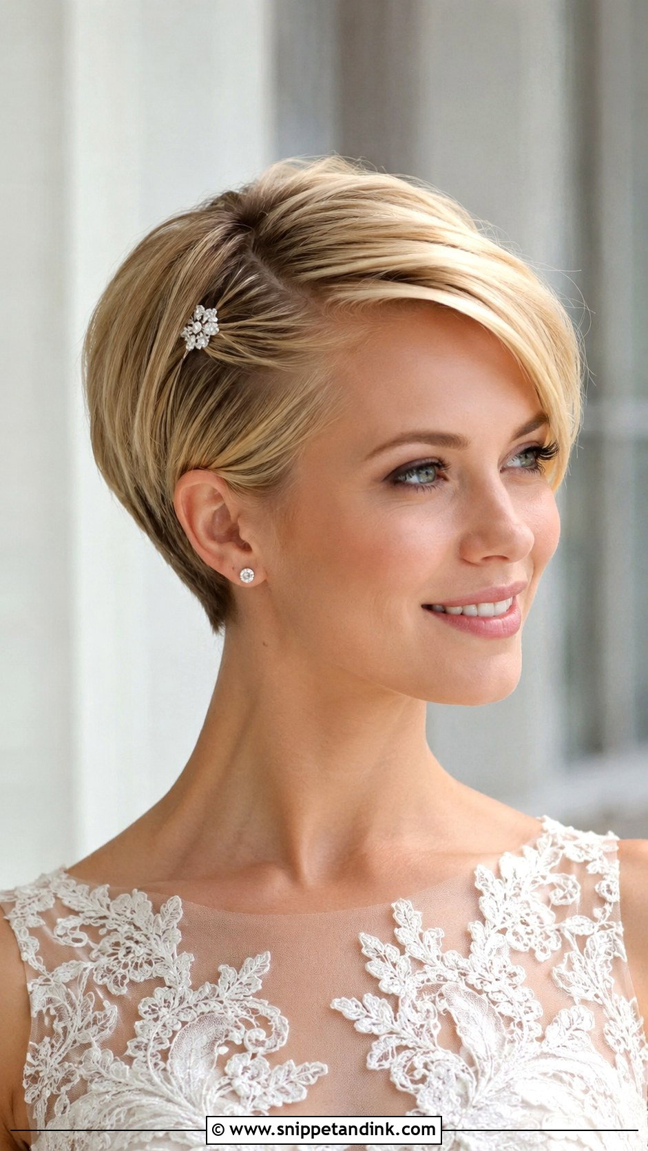 Side Swept Pixie or Short Hair - Snippet and Ink - 20 Side Swept Wedding Hairstyles
