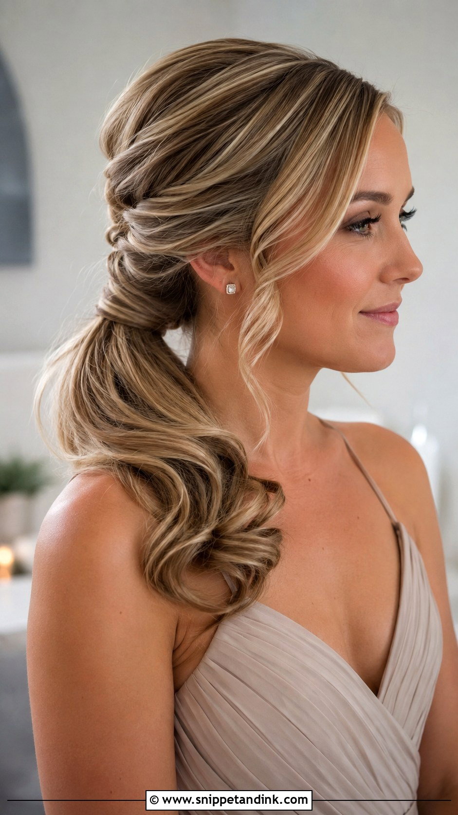 Side Swept Ponytail Bridesmaid Hairstyle - Snippet and Ink - 20 Bridesmaid Hairstyles Side Swept