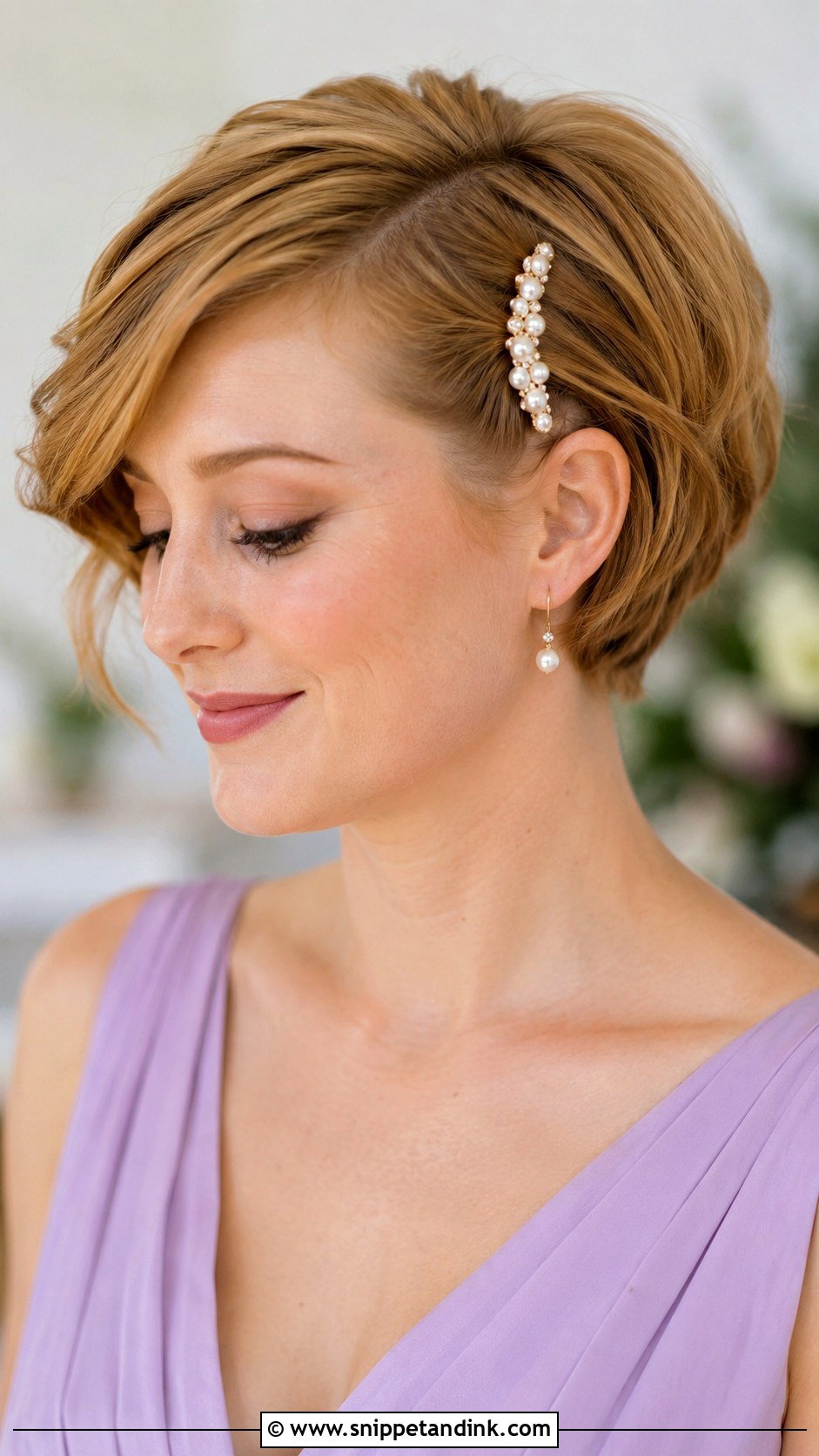 Side Swept Short Hair Bridesmaid Hair - Snippet and Ink - 20 Bridesmaid Hair Side Swept Ideas