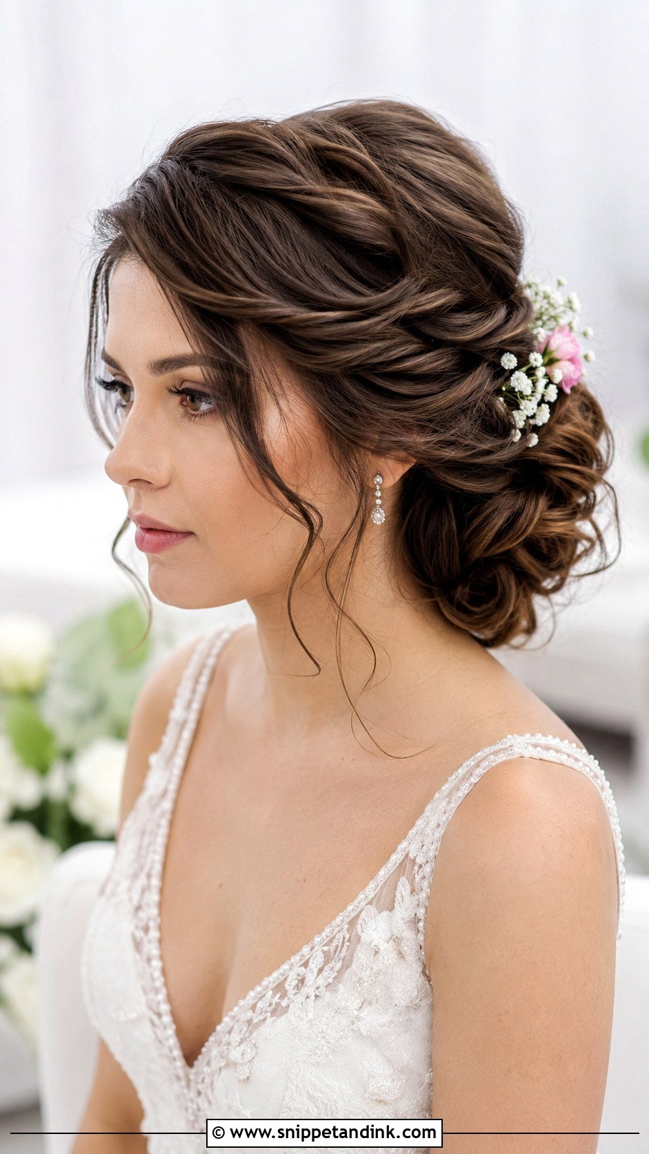 Side Swept Soft Twists Updo - Snippet and Ink - 30 Side Wedding Hairstyles