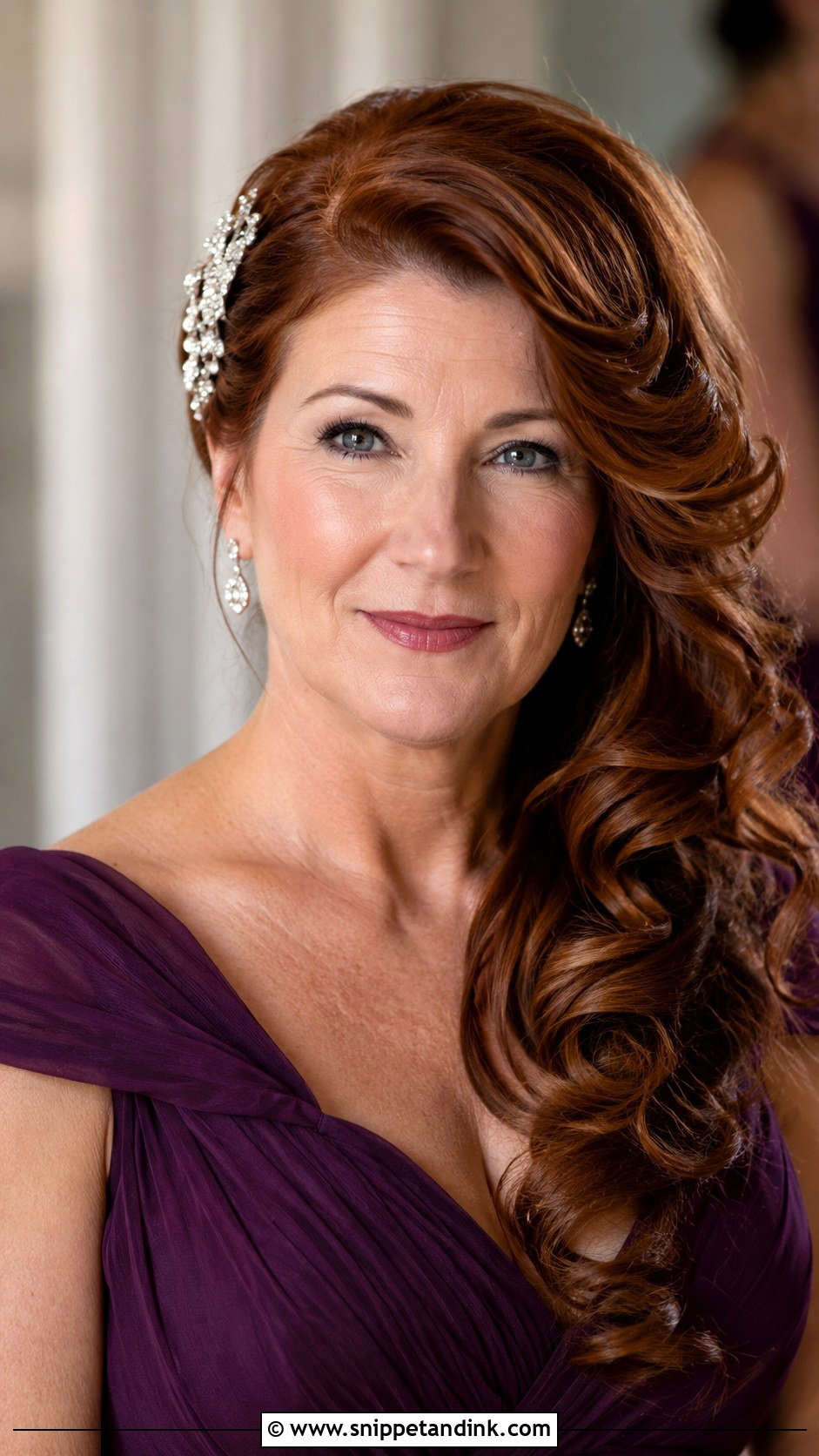 Side Swept Style for Mother of the Bride - Snippet and Ink - 25 Wedding Hair for Mother of the Bride Ideas
