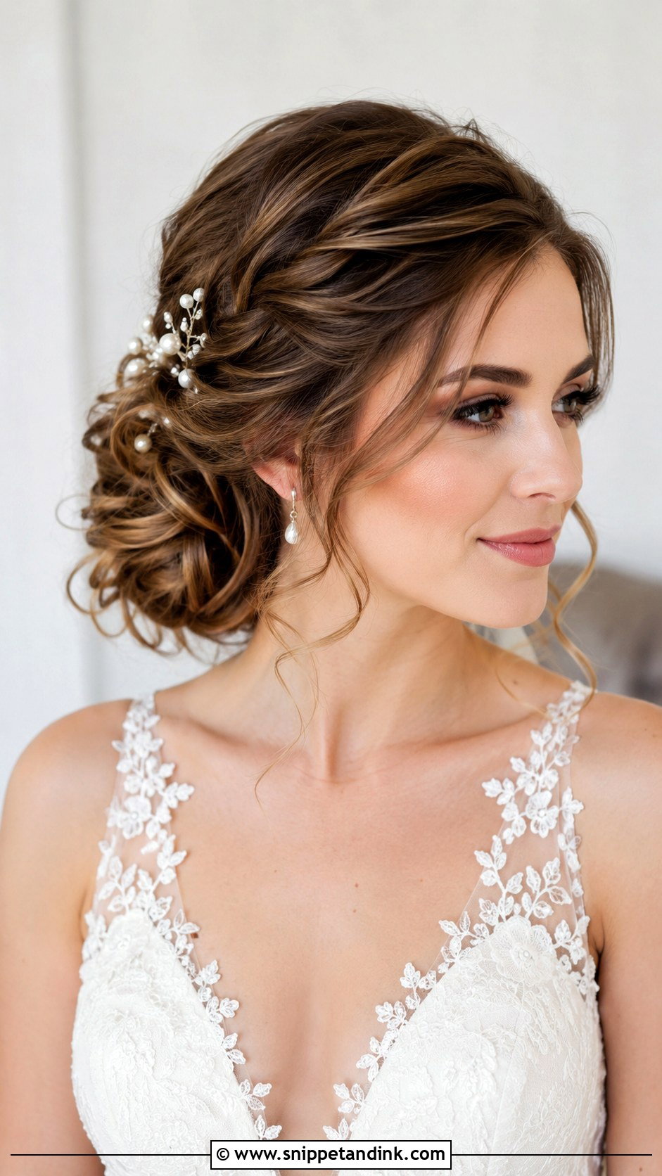 Side Swept Twisted Updo - Snippet and Ink - 25 Side Sweep Wedding Hair Ideas