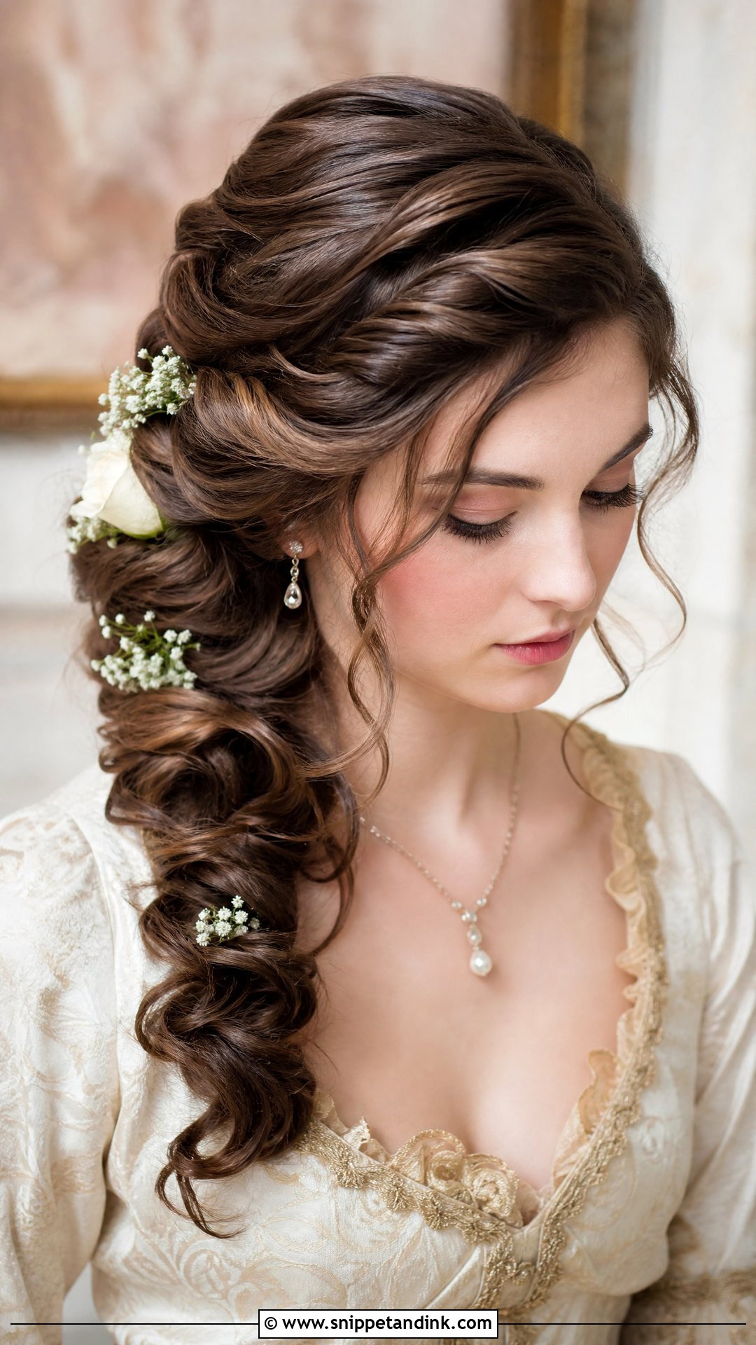 Side Swept Twisted Updo Wedding Hair - Snippet and Ink - 20 Sideswept Wedding Hair Ideas