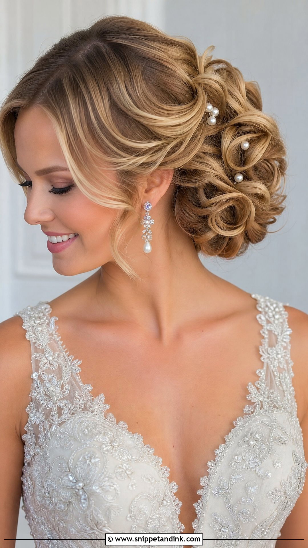 Side Swept Updo - Snippet and Ink - 20 Bridal Hair Style Ideas