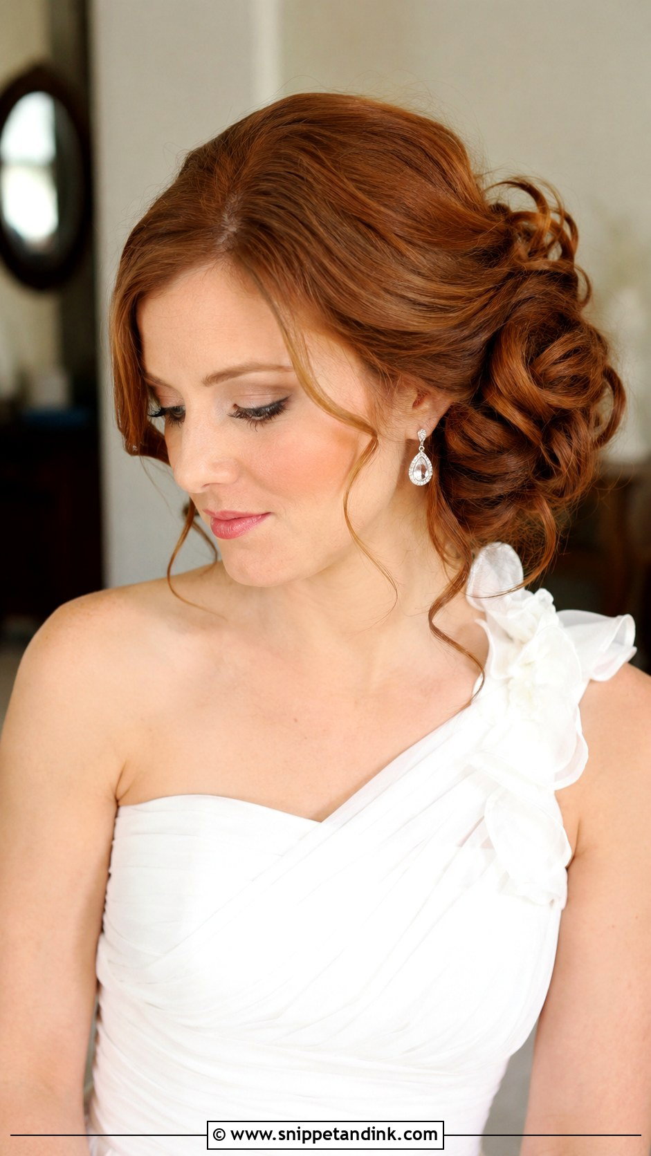 Side Swept Updo - Snippet and Ink - 20 Simple Updo Wedding Hairstyles