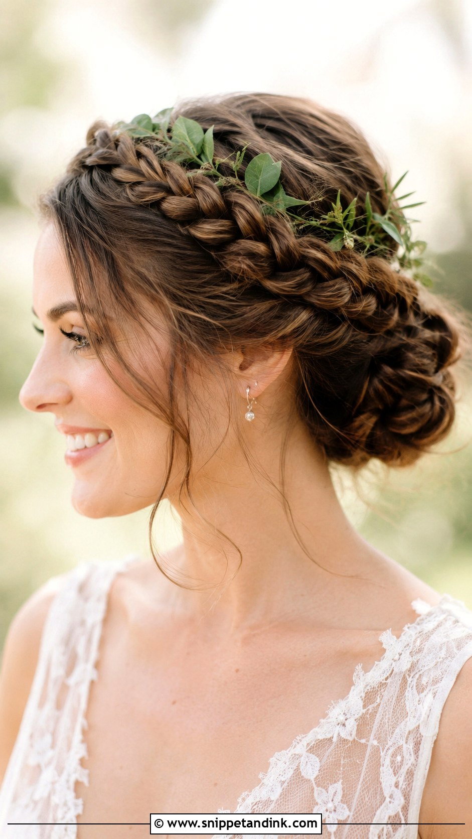 Side Swept Updo - Snippet and Ink - 25 Brunette Wedding Updo Ideas