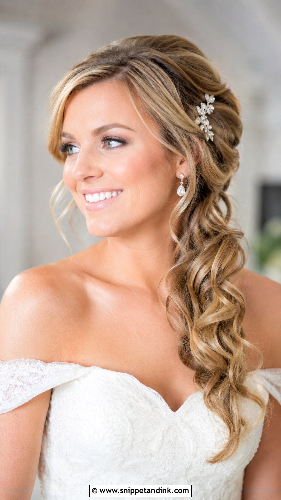 Side Swept Updo - Snippet and Ink - 25 Wedding Hair Up Do Ideas