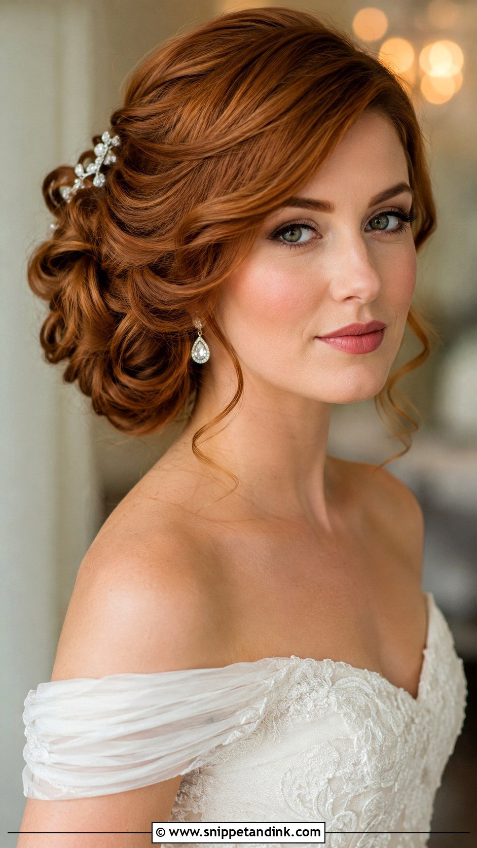 Side Swept Updo - Snippet and Ink - 30 Wedding Hair Up Ideas
