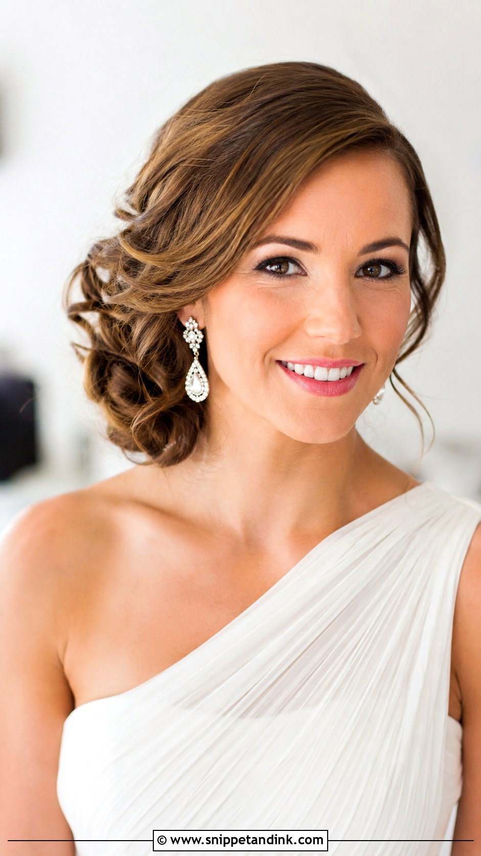 Side Swept Updo - Snippet and Ink - 30 Wedding Updo Hairstyles