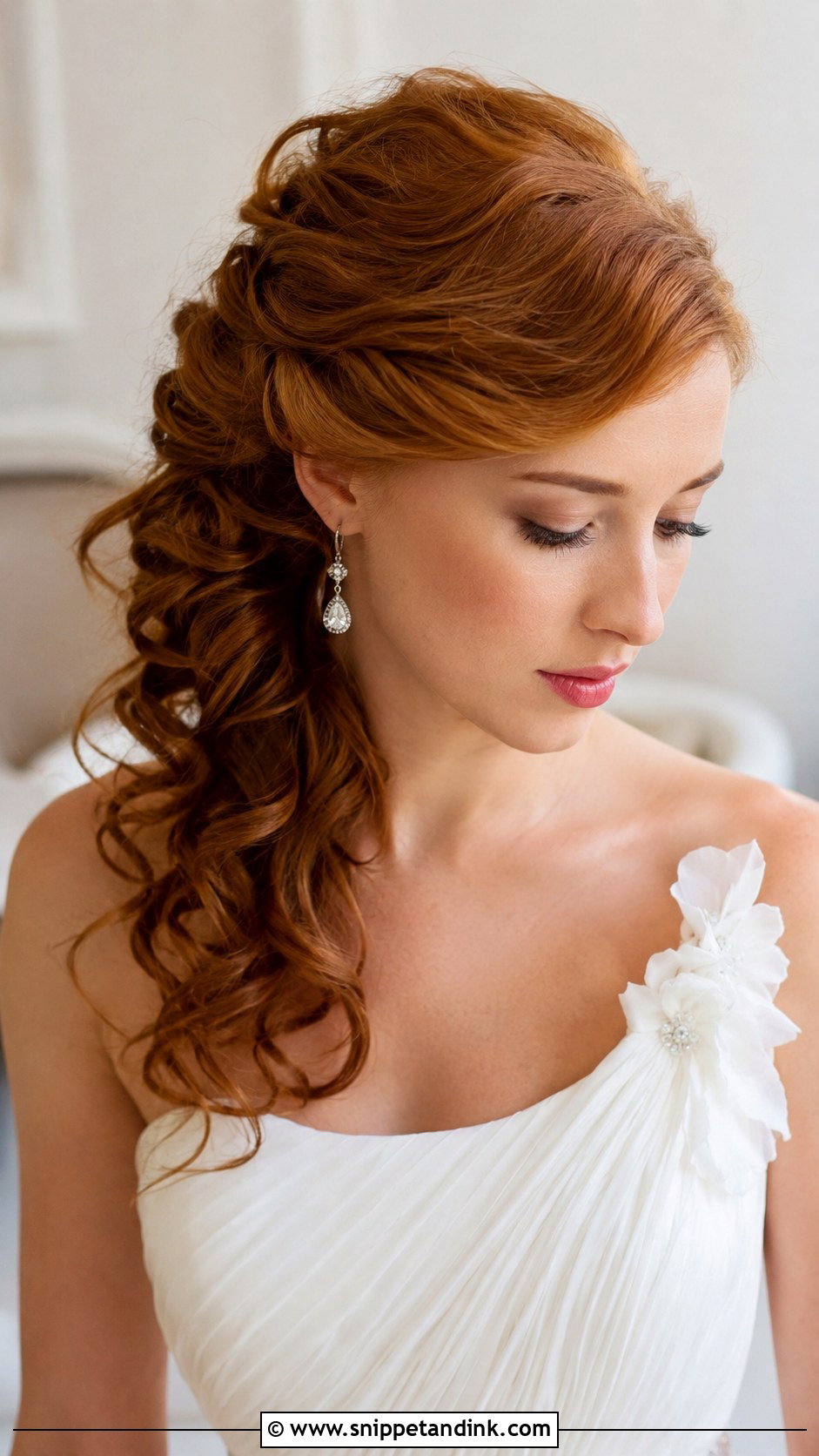 Side Swept Updo - Snippet and Ink - 20 Wedding Hair Up Bride Ideas