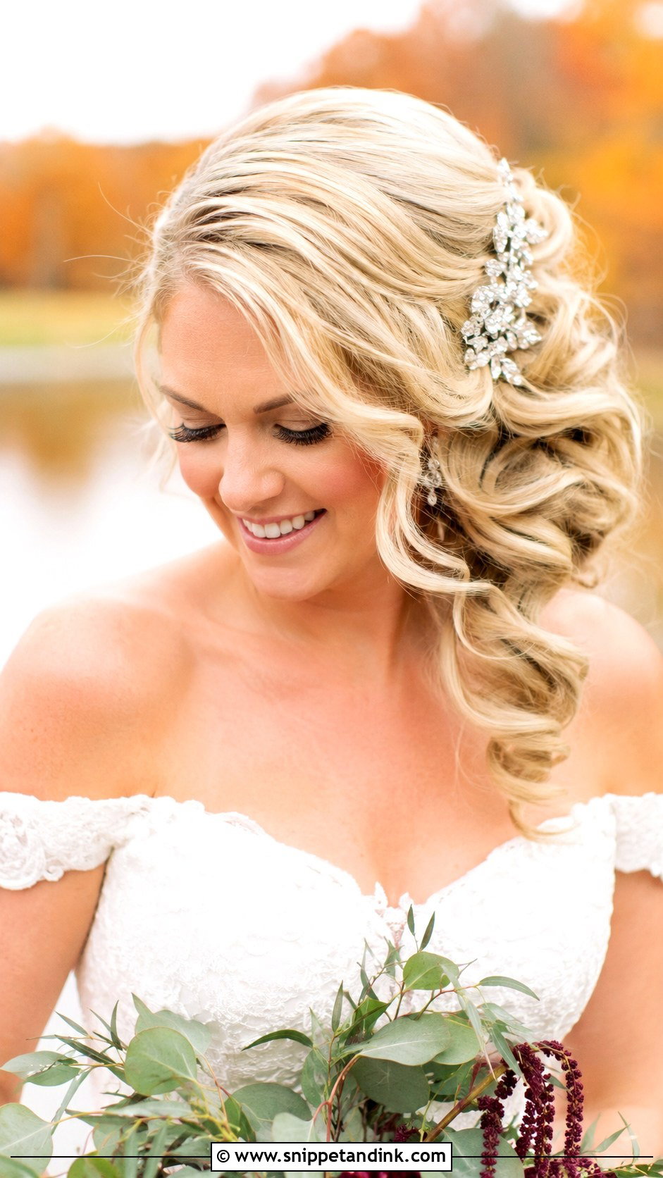 Side Swept Updo - Snippet and Ink - 20 Easy Updos for Medium Hair for Wedding