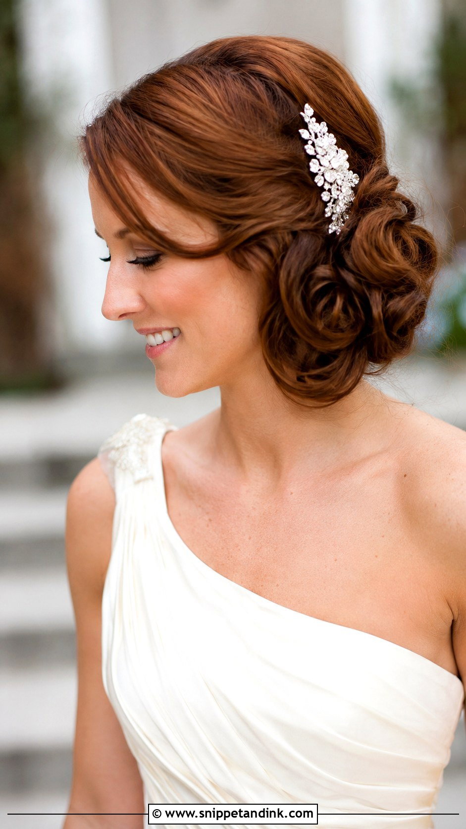 Side Swept Updo - Snippet and Ink - 20 Hair Up for Wedding Ideas