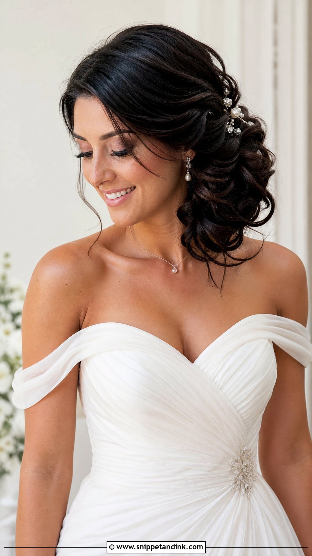 Side Swept Updo - Snippet and Ink - 20 Hair Updo for Wedding Ideas