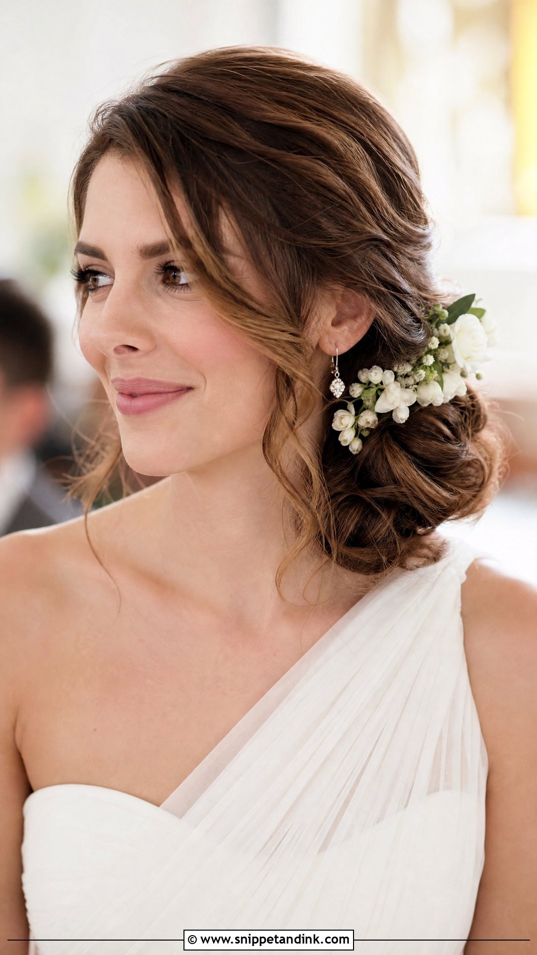 Side Swept Updo - Snippet and Ink - 20 Princess Wedding Hair Ideas
