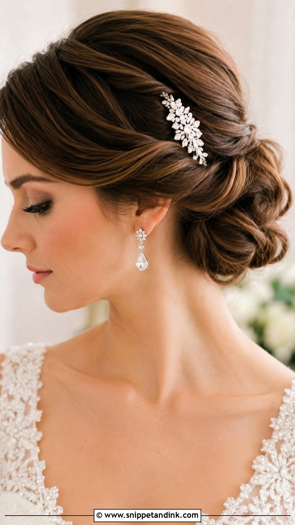 Side Swept Updo With Twists - Snippet and Ink - 20 Wedding Hair One Side Pulled Back Ideas
