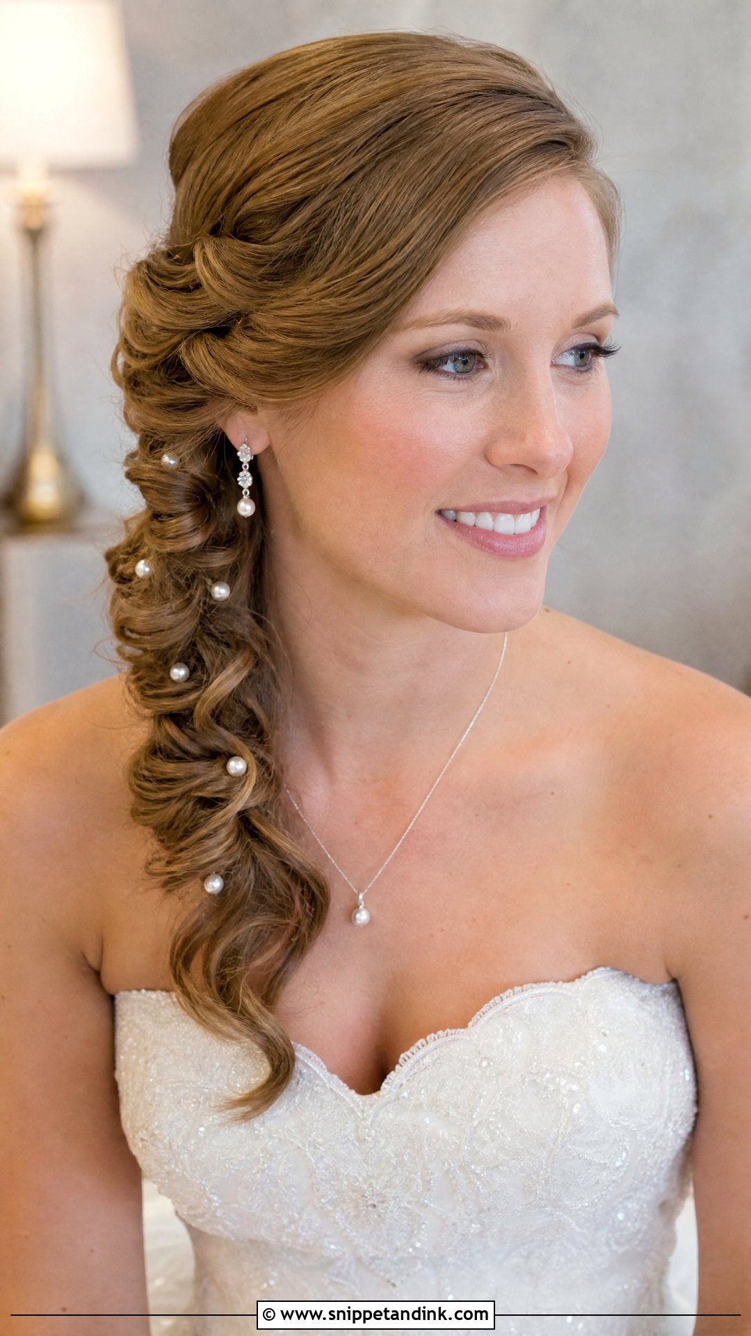 Side Swept Updo With Twists - Snippet and Ink - 20 Side Pinned Wedding Hair Ideas