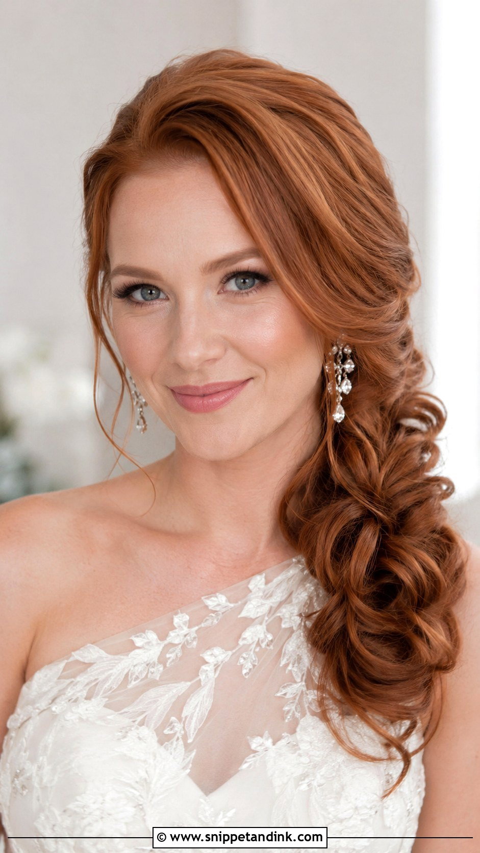 Side Swept Updo for Medium Hair - Snippet and Ink - 20 Easy Wedding Updos for Medium Hair