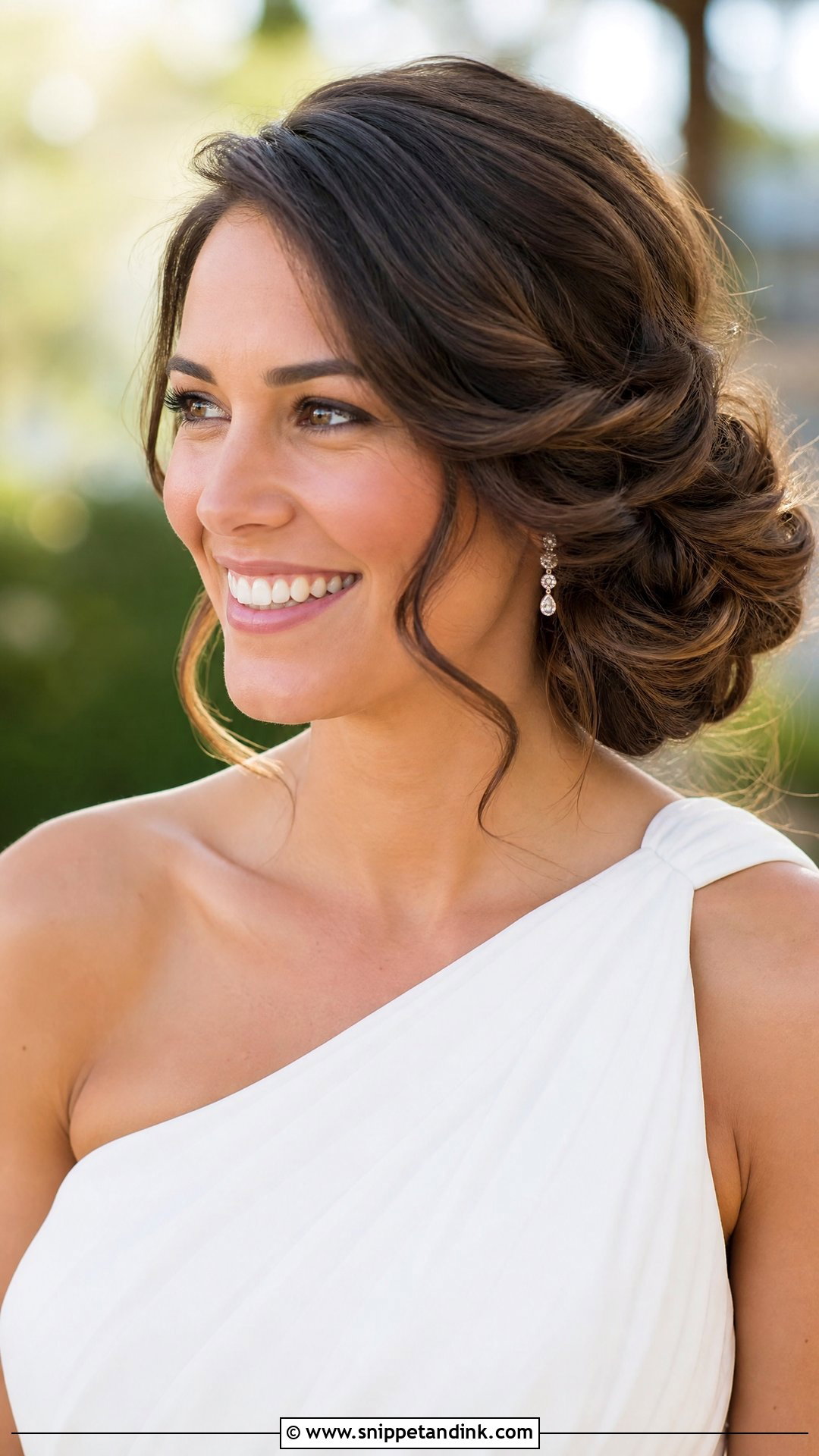 Side Swept Updo for Wedding - Snippet and Ink - 20 Up Hairstyles for Wedding