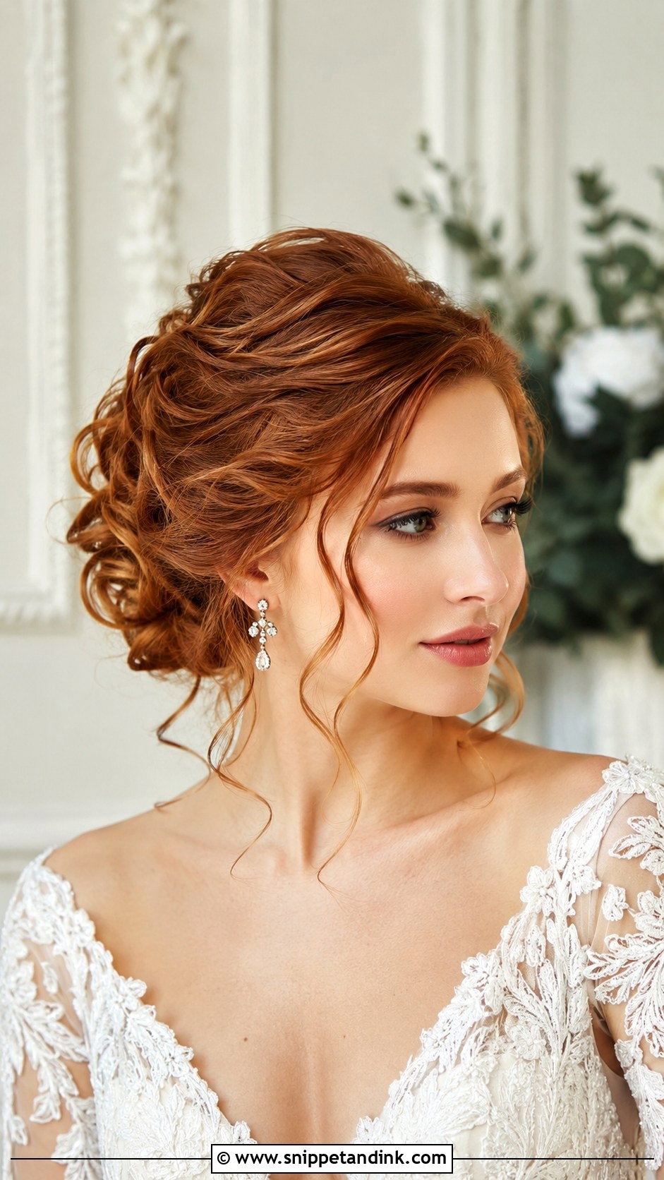 Side Swept Updo with Curls - Snippet and Ink - 20 Side Swept Wedding Hairstyles