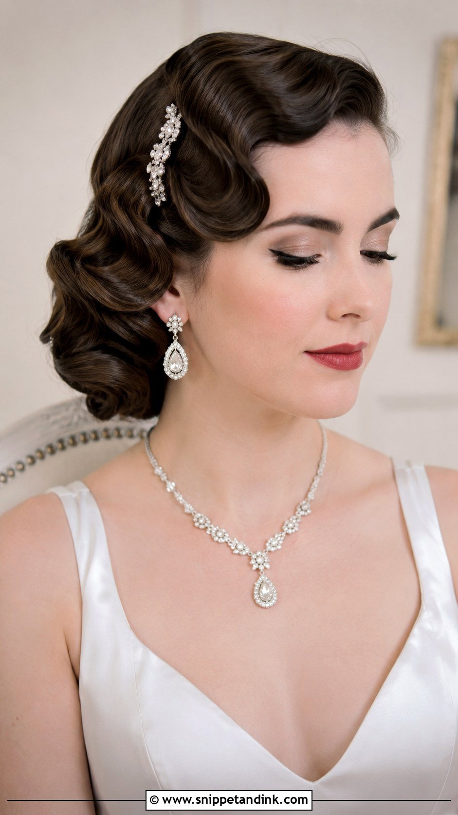 Side Swept Vintage Finger Waves - Snippet and Ink - 25 Side Swept Wedding Hair Ideas