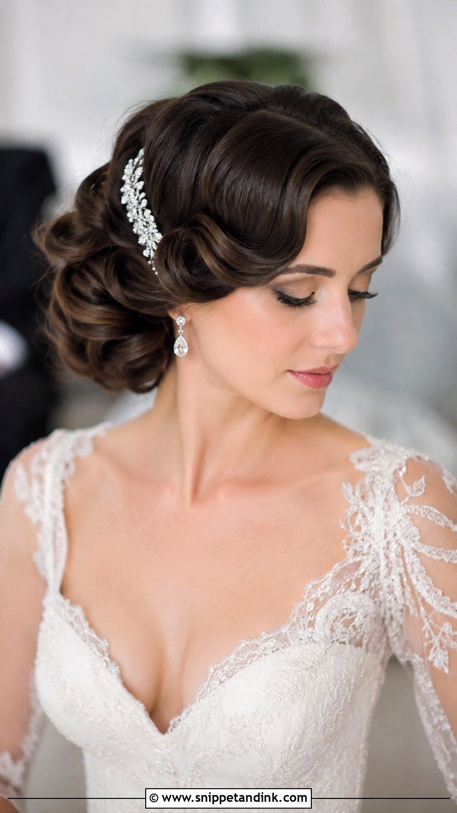 Side Swept Vintage Updo - Snippet and Ink - 30 Side Wedding Hairstyles