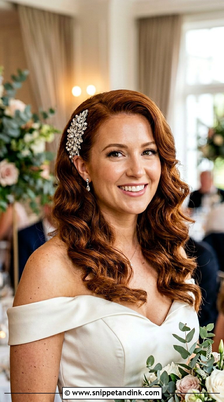 Side Swept Waves Bridal Wig - Snippet and Ink - 20 Bridal Wig Hairstyles
