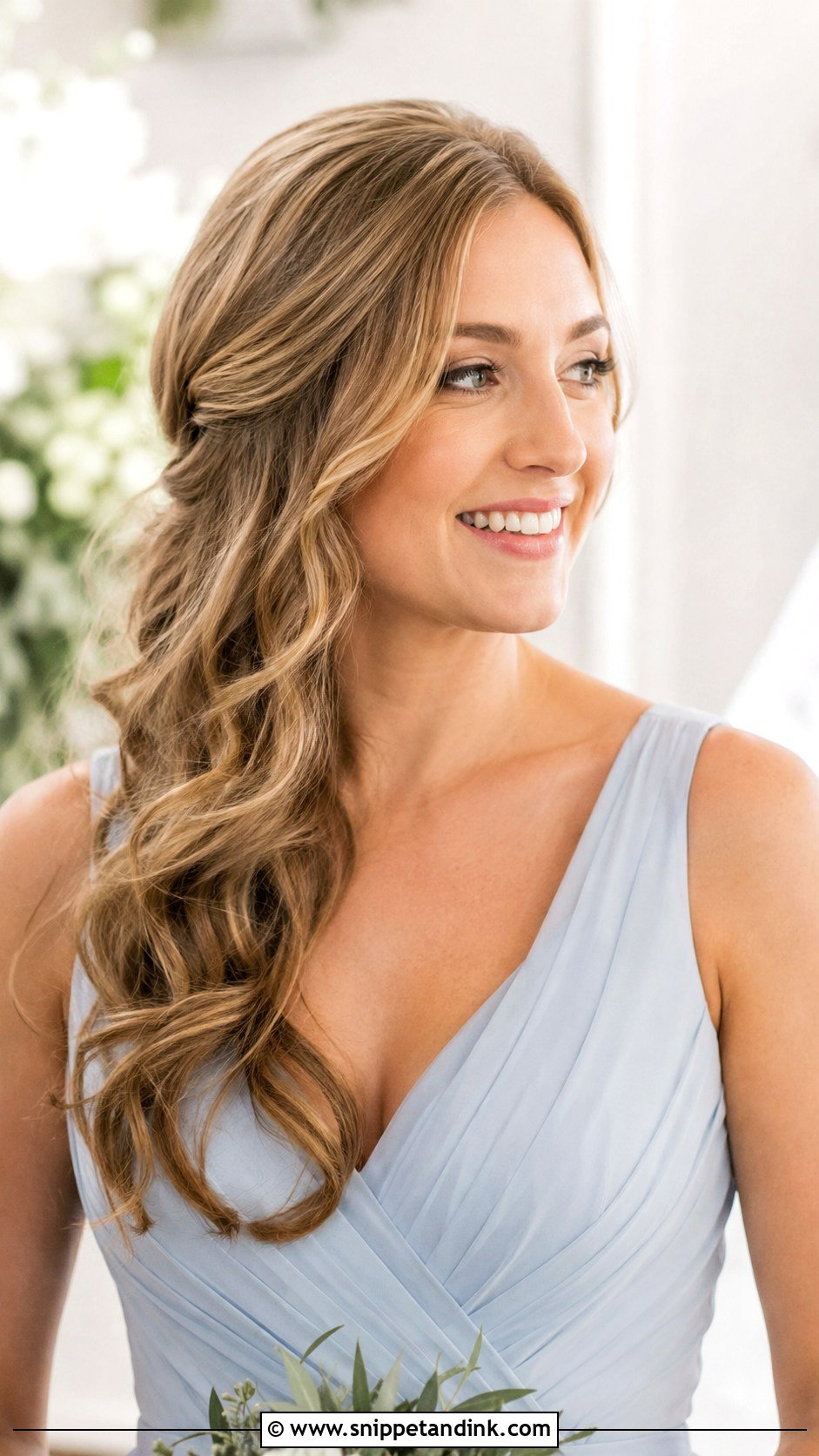 Side Swept Waves Bridesmaid Hair - Snippet and Ink - 20 Bridesmaid Hair Side Swept Ideas