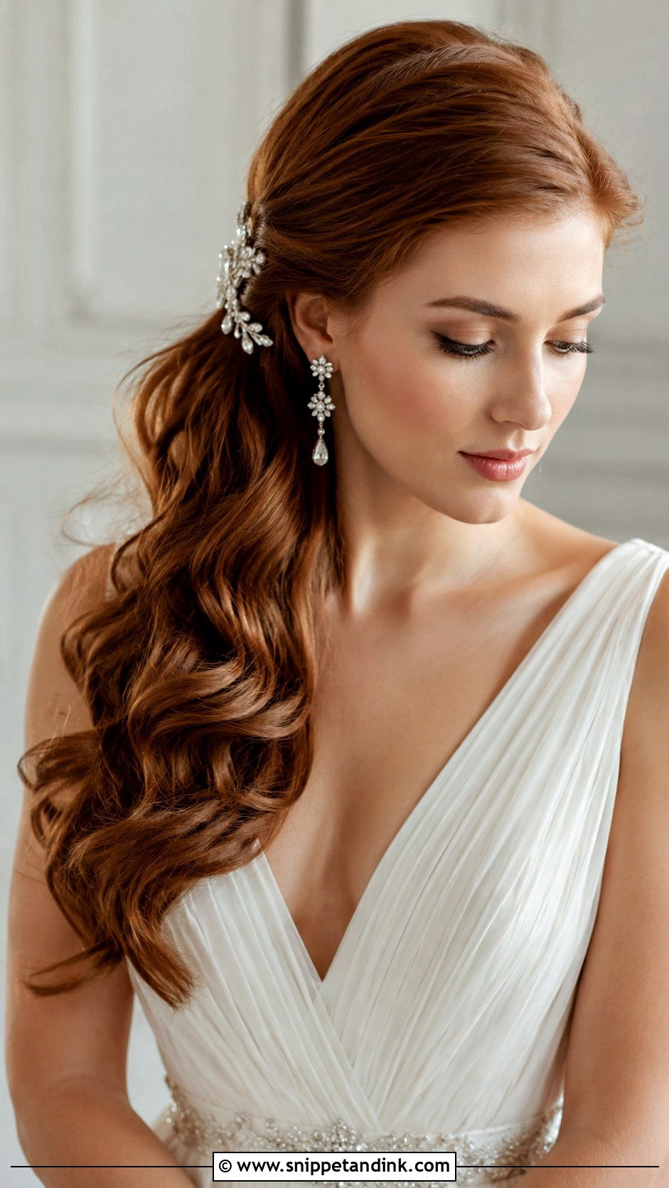 Side Swept Waves With Hairpin - Snippet and Ink - 20 Hair Model for Wedding Ideas