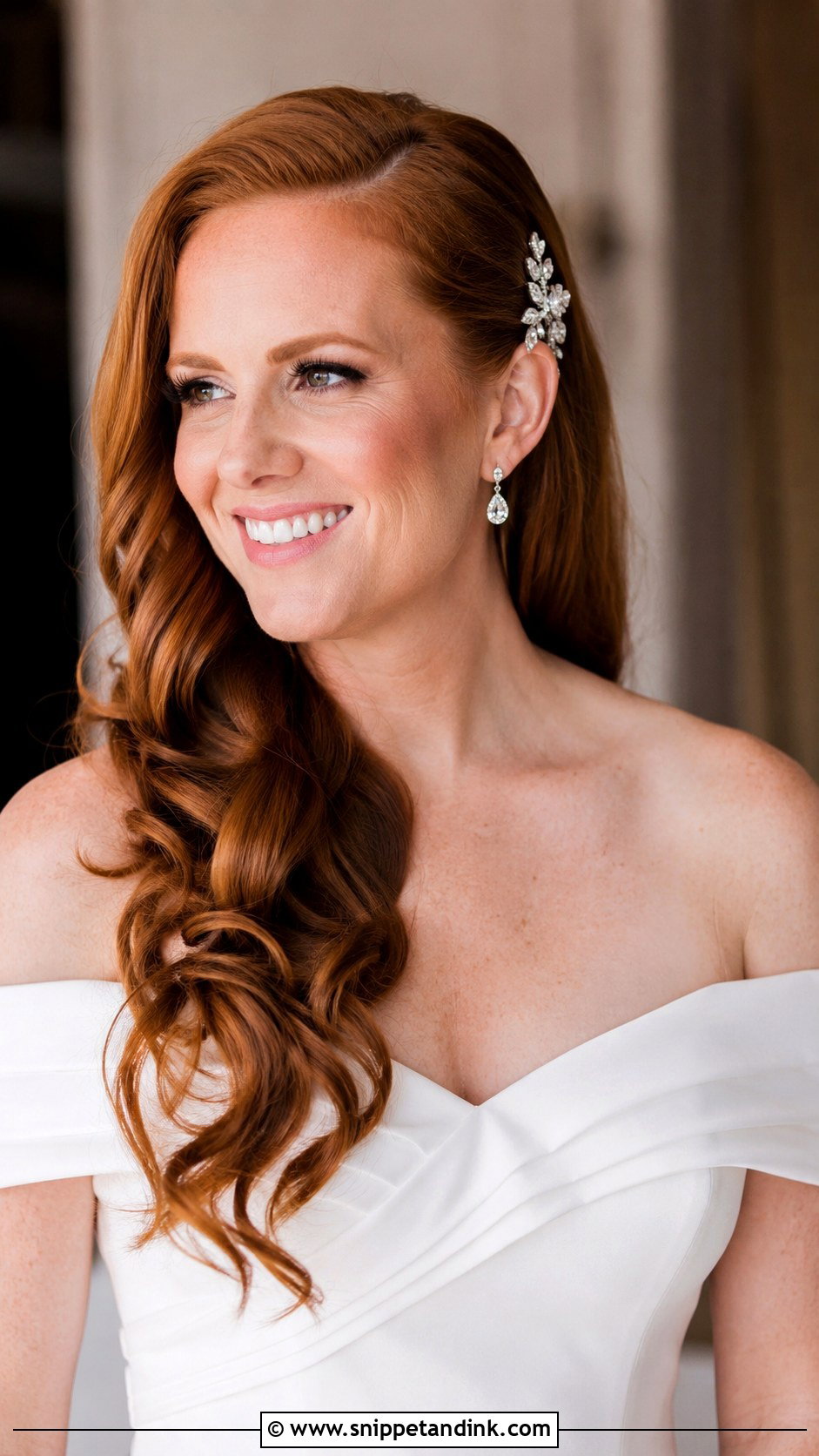 Side Swept Waves for a Wedding - Snippet and Ink - 20 Cute Hairstyles for a Wedding