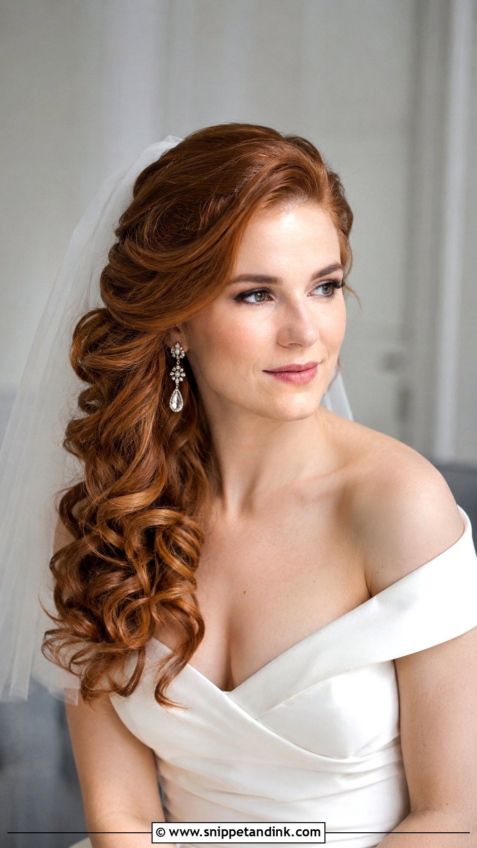 Side Swept Wavy Wedding Hairstyle - Snippet and Ink - 20 Wavy Wedding Hairstyles