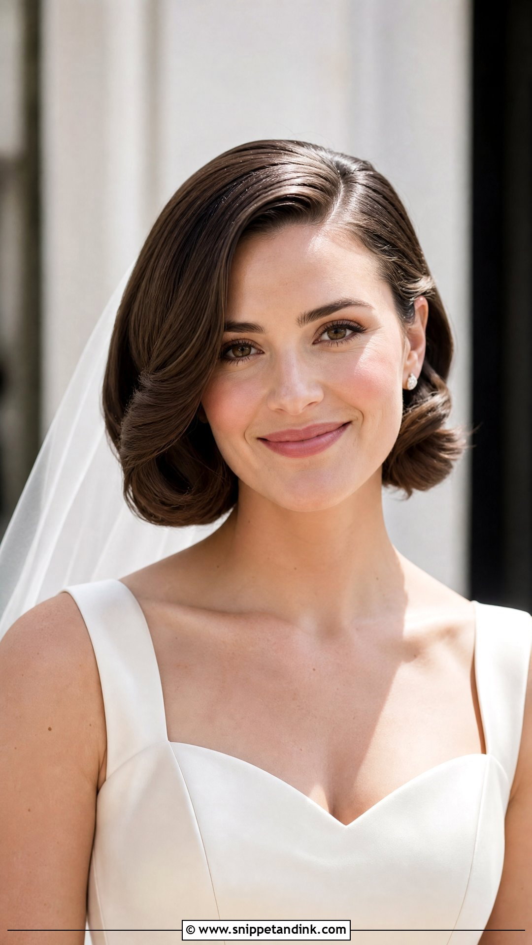 Side Swept Wedding Bob - Snippet and Ink - 20 Wedding Siders Hairstyle Ideas