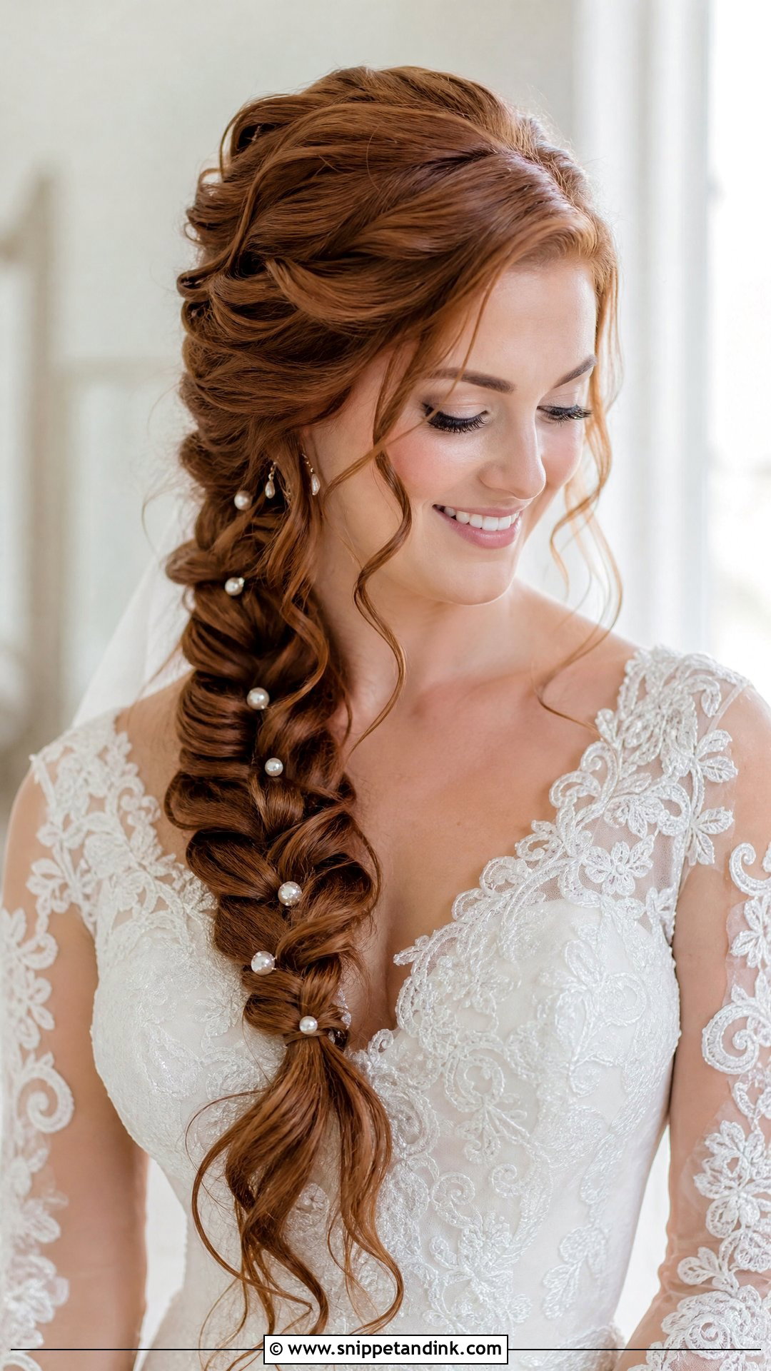 Side Swept Wedding Braid - Snippet and Ink - 20 Wedding Siders Hairstyle Ideas