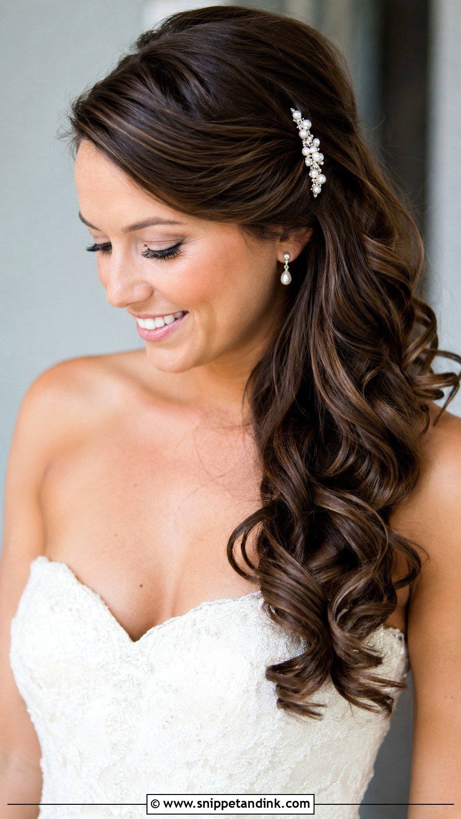 Side Swept Wedding Curls - Snippet and Ink - 15 Hair to the Side Wedding Styles