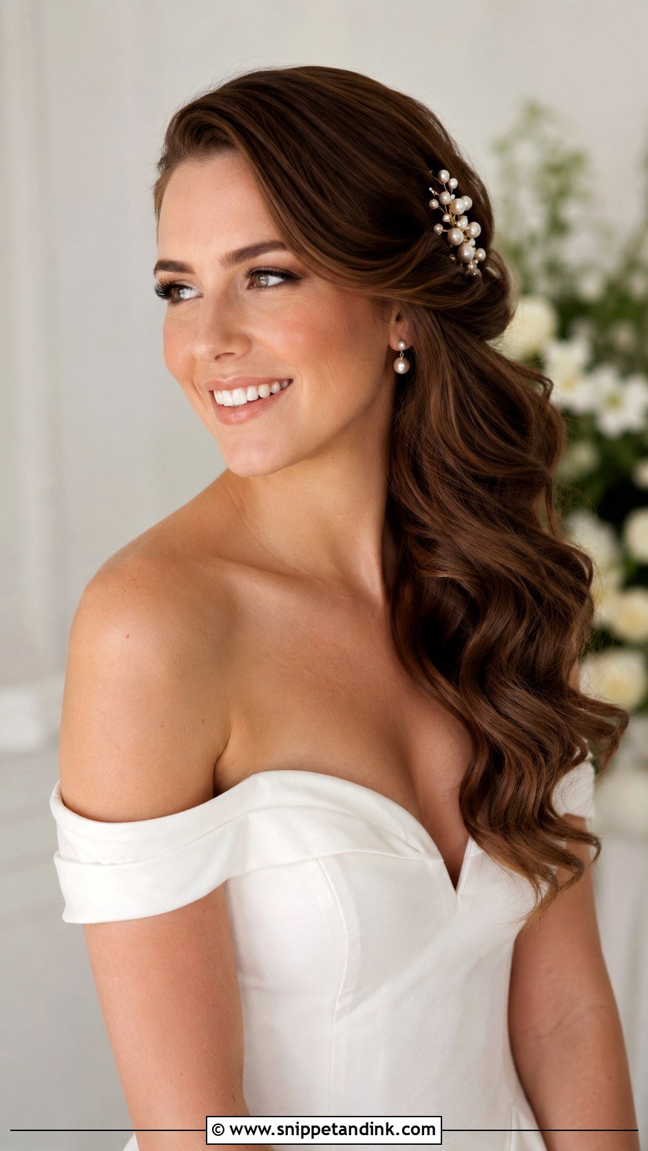 Side Swept Wedding Hair - Snippet and Ink - 15 Wedding Hair One Side Ideas