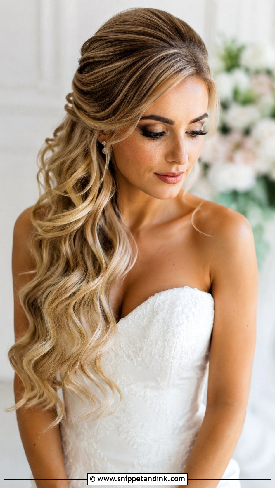 Side Swept Wedding Hair For Long Hair - Snippet and Ink - 15 Hair to the Side Wedding Styles