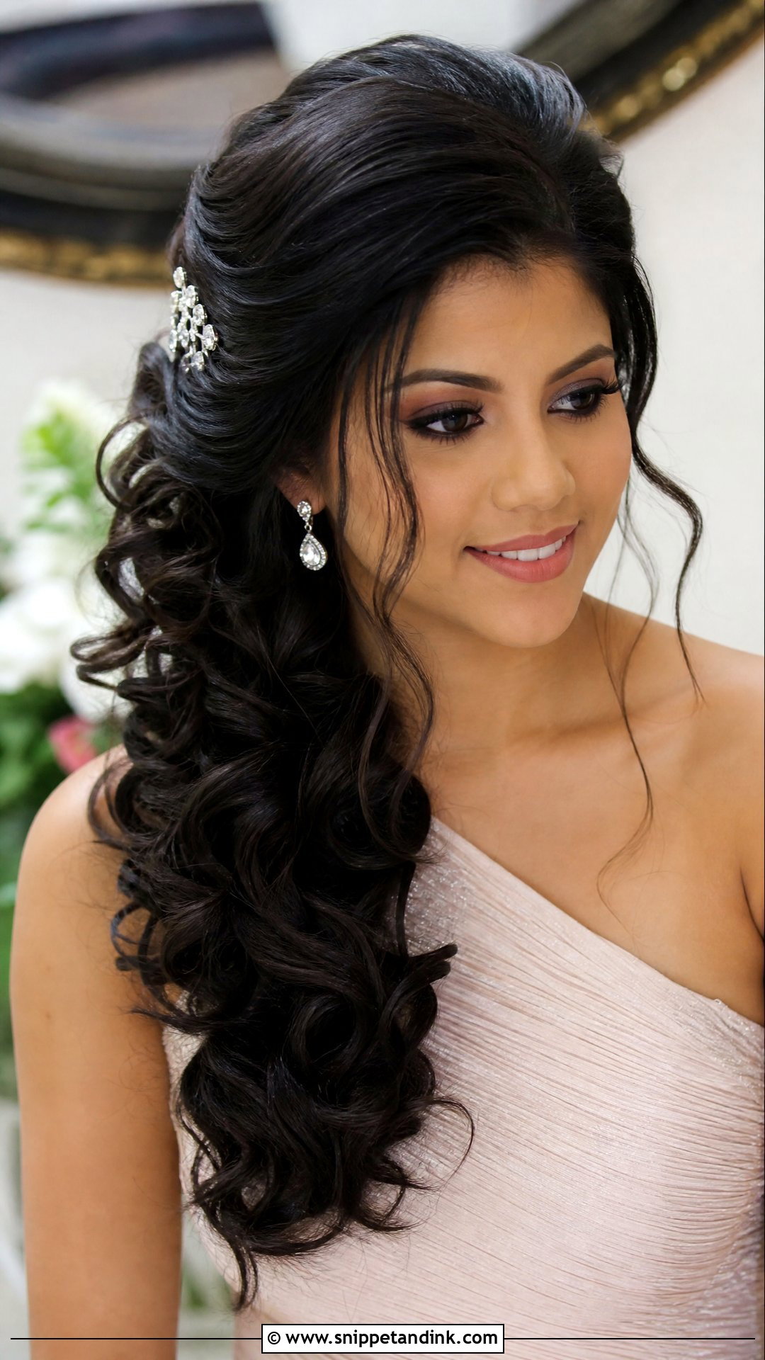 Side Swept Wedding Hair For Thick Hair - Snippet and Ink - 20 Wedding Hairstyles for Thick Hair