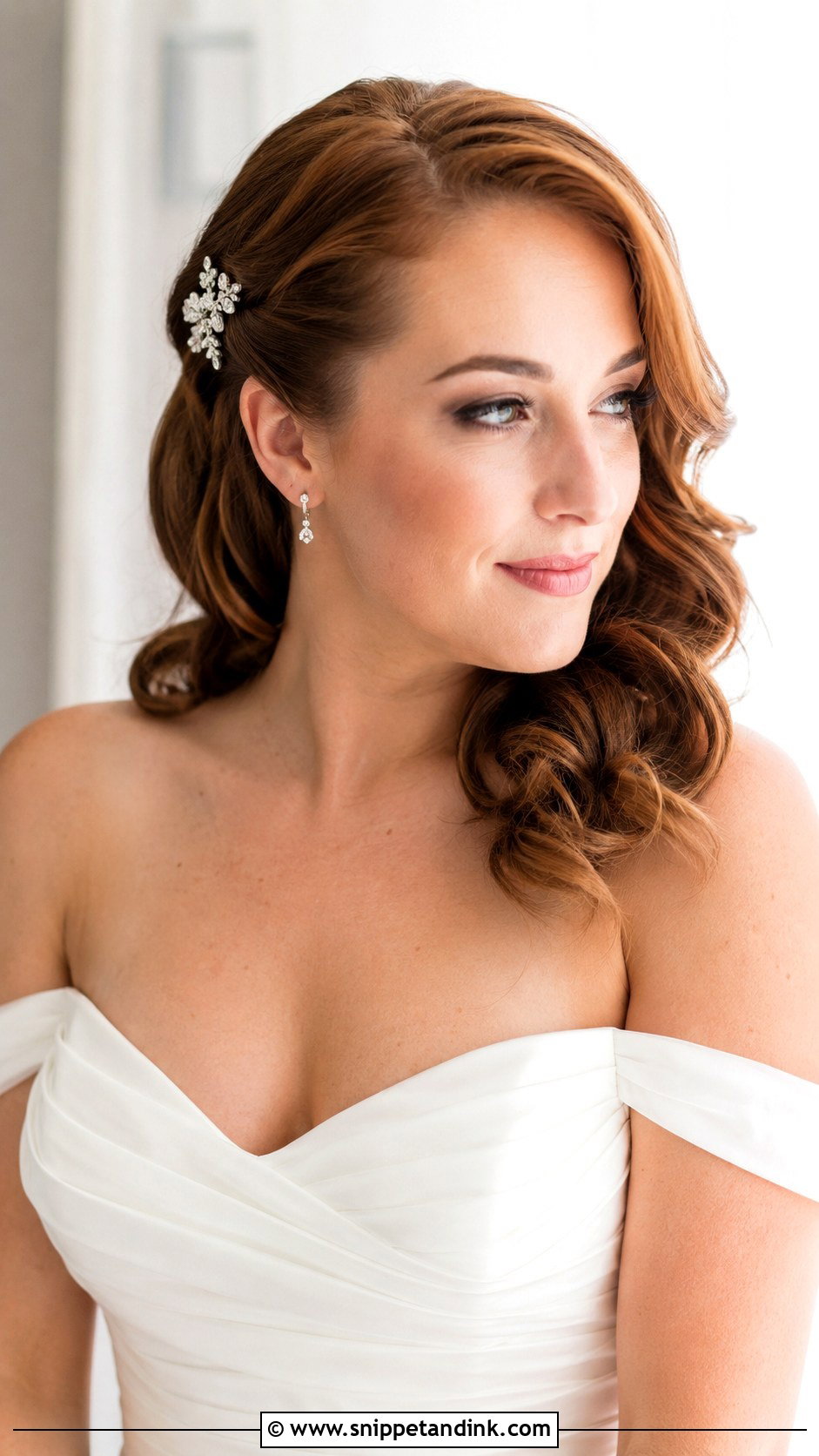 Side Swept Wedding Hair Medium Length - Snippet and Ink - 15 Wedding Hairstyles Down Medium Length