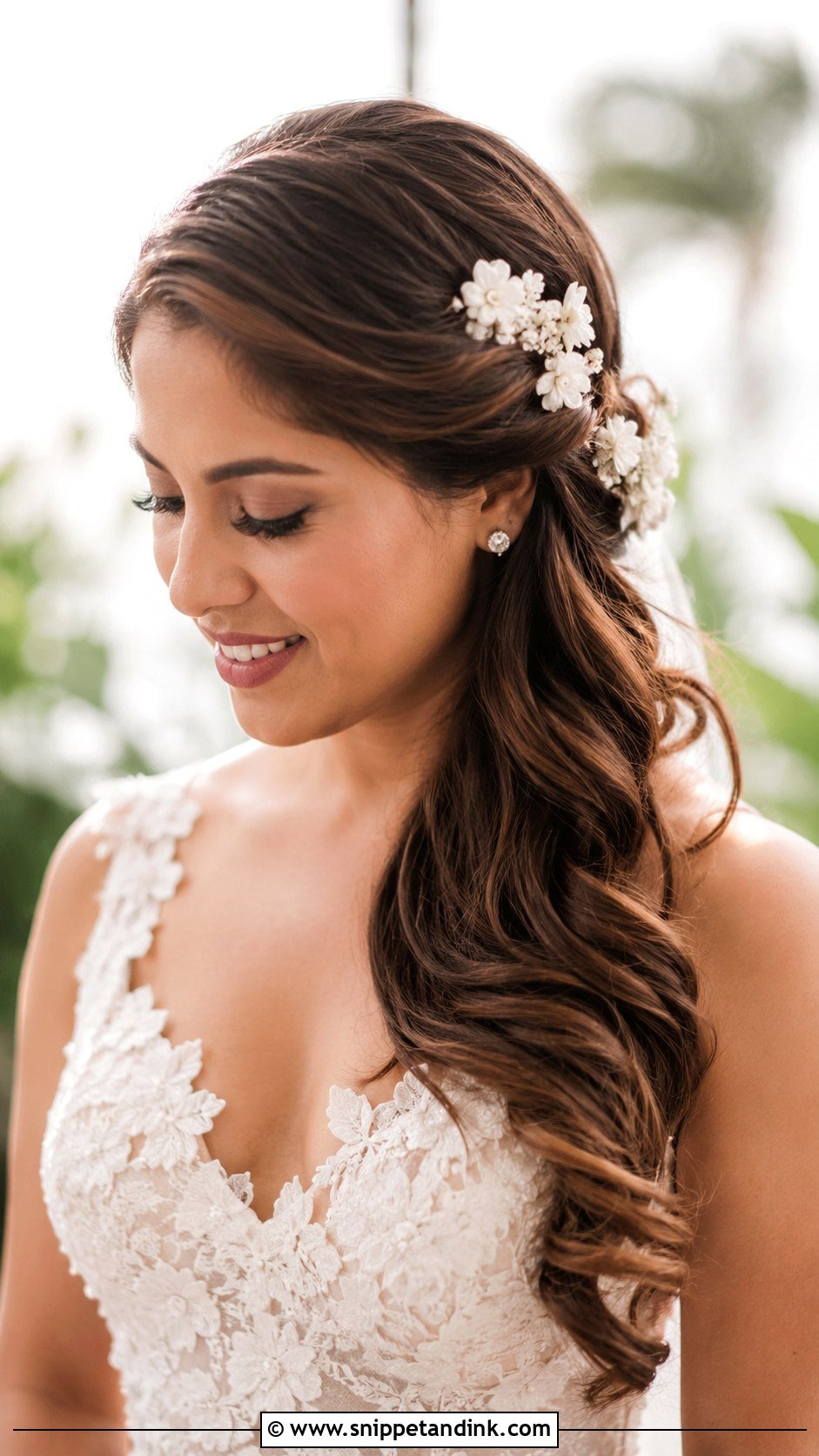 Side Swept Wedding Hair With Flowers - Snippet and Ink - 15 Wedding Hairstyles to the Side