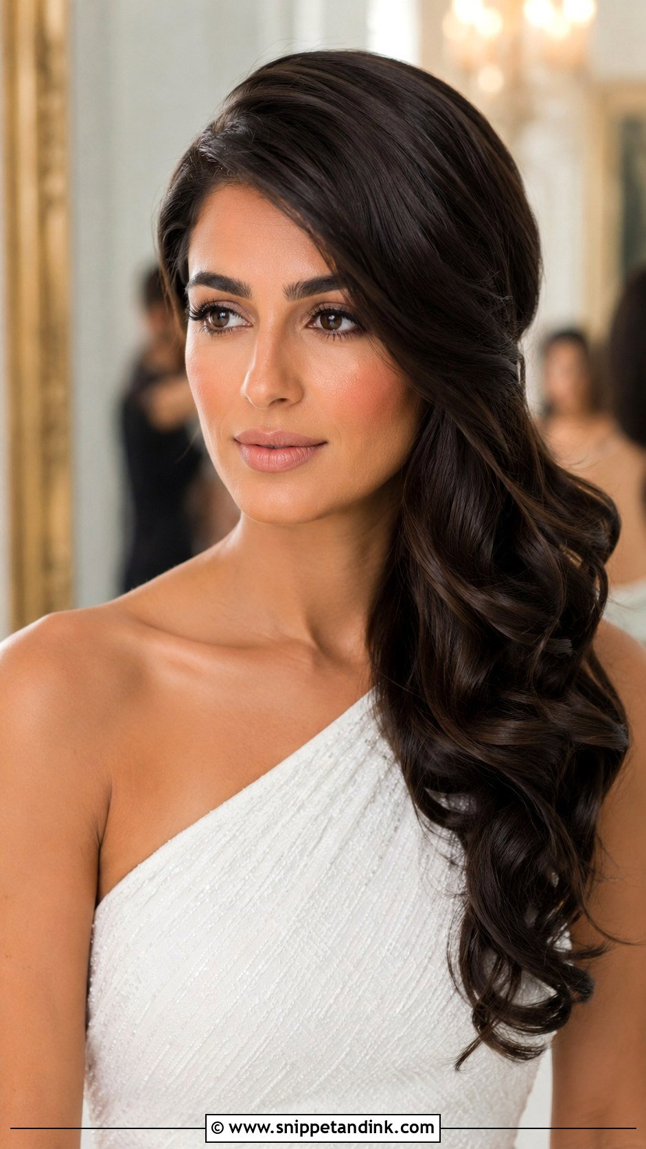 Side Swept Wedding Hairstyle - Snippet and Ink - 20 Hairstyle Idea for Wedding Ideas