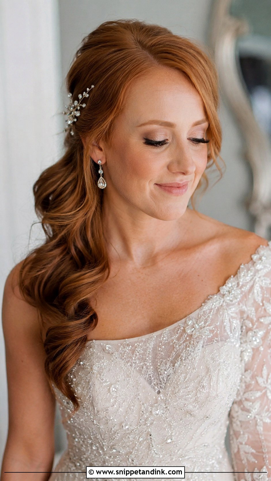 Side Swept Wedding Hairstyle - Snippet and Ink - 20 Hairstyles for the Wedding