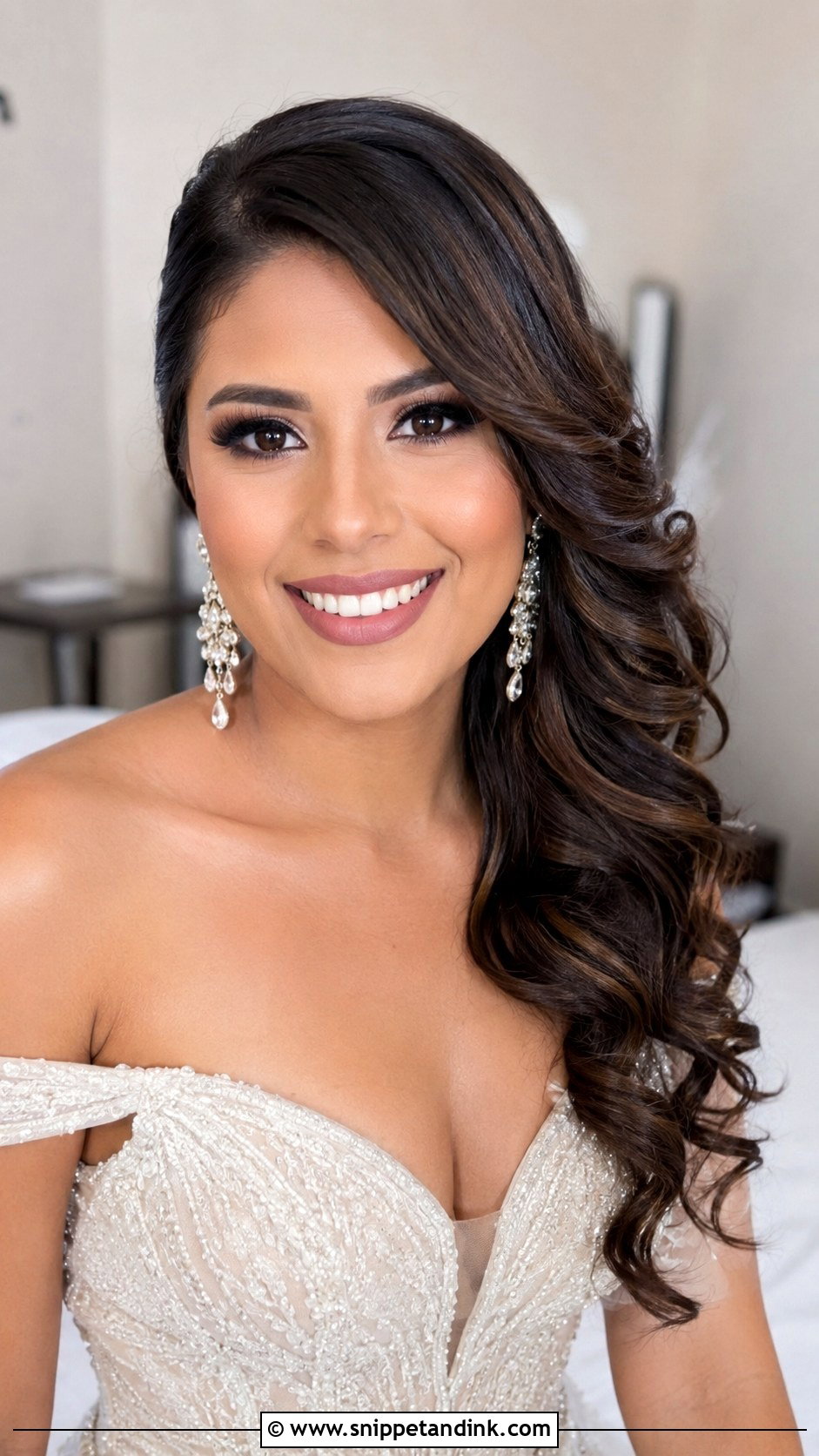 Side Swept Wedding Hairstyle - Snippet and Ink - 20 Hairstyles Ideas for Wedding