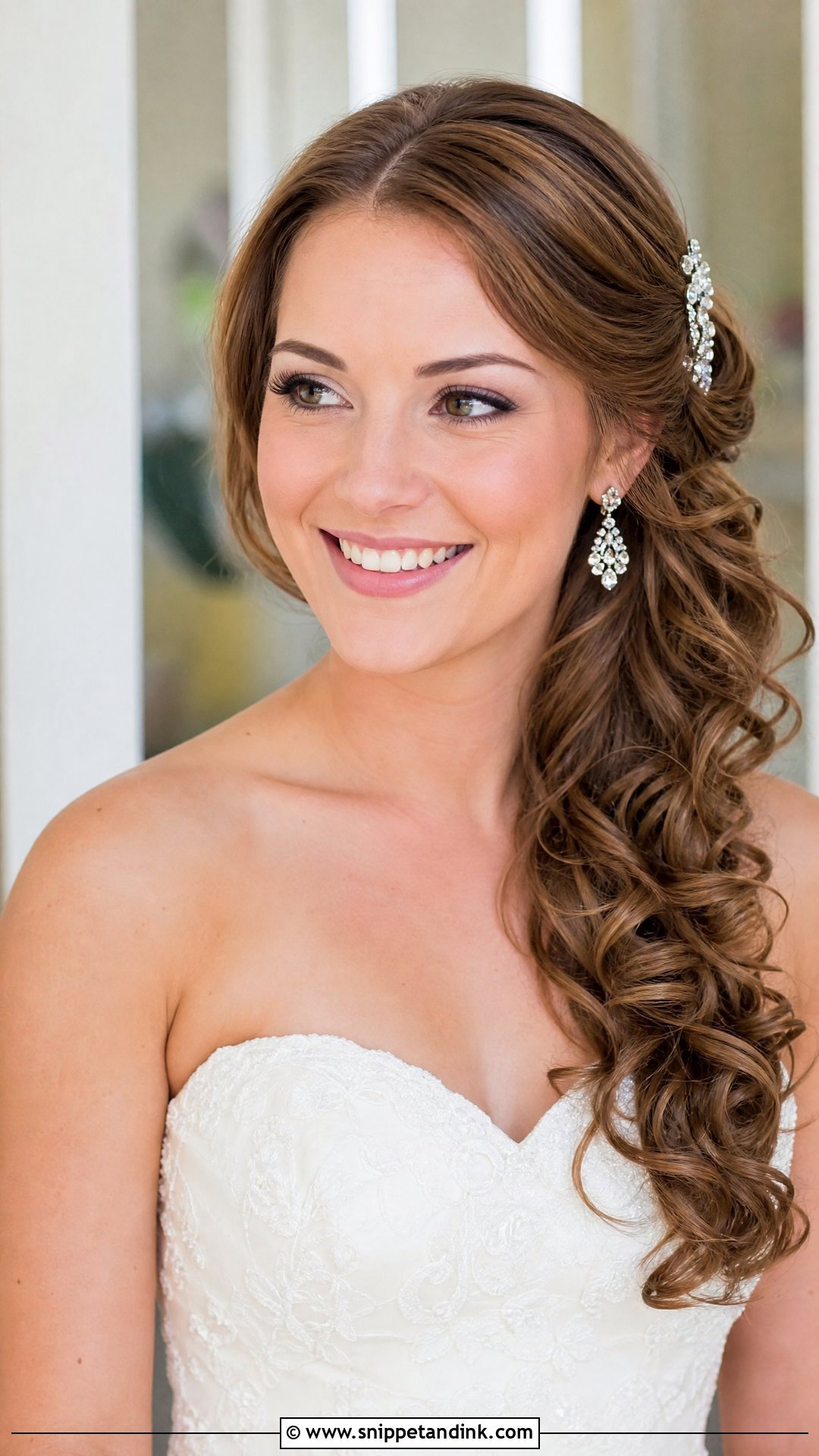 Side Swept Wedding Hairstyle - Snippet and Ink - 20 Style Hair for Wedding Ideas