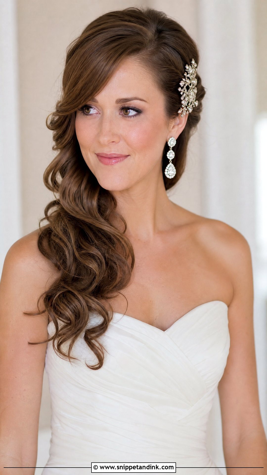 Side Swept Wedding Hairstyle - Snippet and Ink - 20 Trendy Hairstyles for Wedding