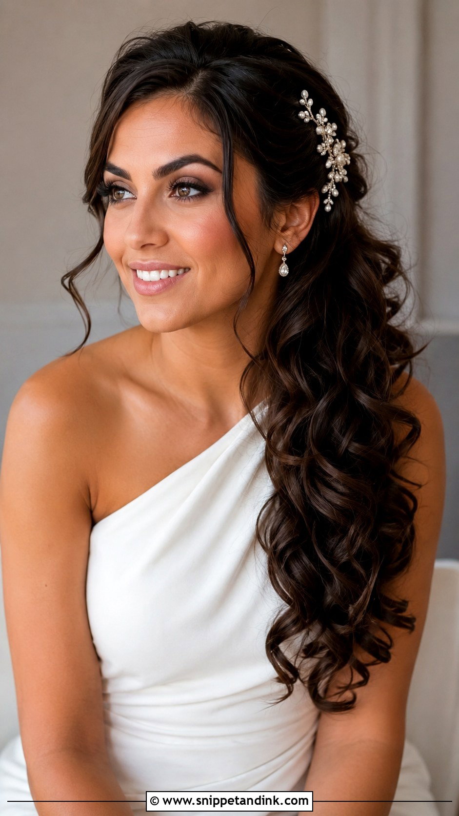 Side Swept Wedding Hairstyle - Snippet and Ink - 15 Rambut Pengantin Wedding Hairstyles