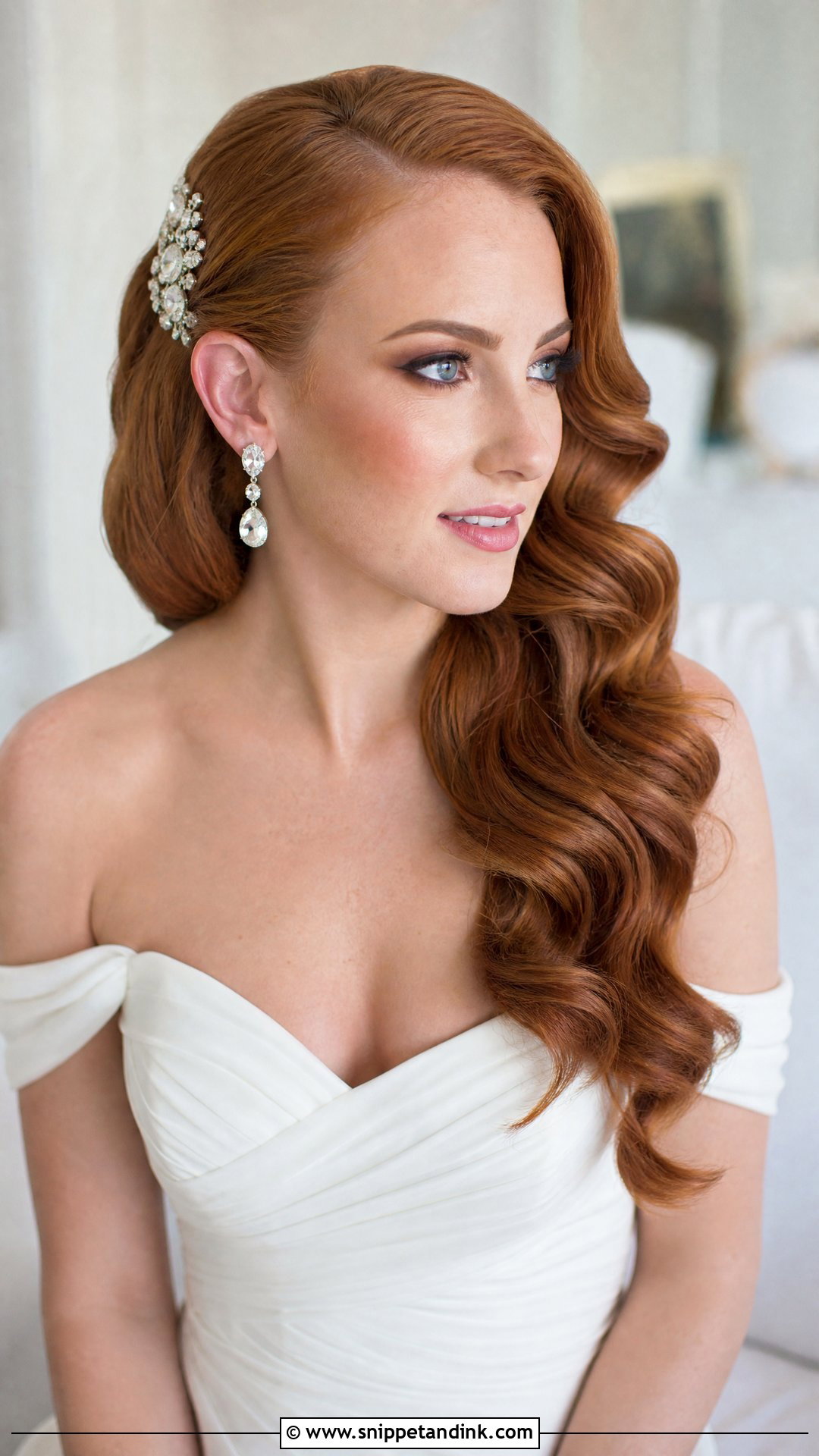 Side Swept Wedding Hairstyle - Snippet and Ink - 20 Wedding Hairstyle Ideas