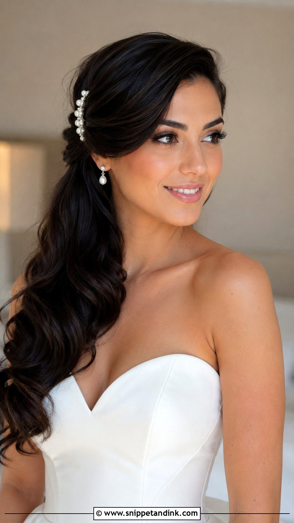 Side Swept Wedding Hairstyle - Snippet and Ink - 15 Wedding Ceremony Hairstyles